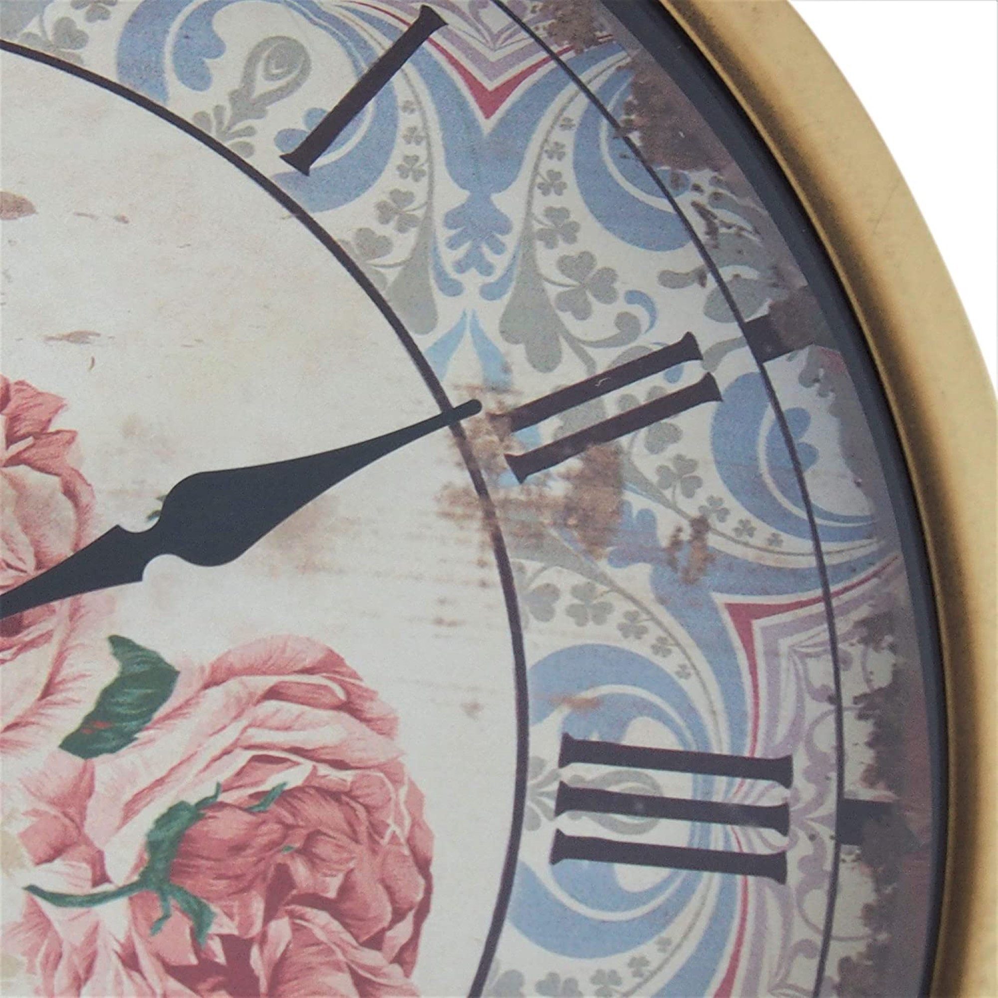 PERLA pd DESIGN Wanduhr Vintage Rosen günstig online kaufen
