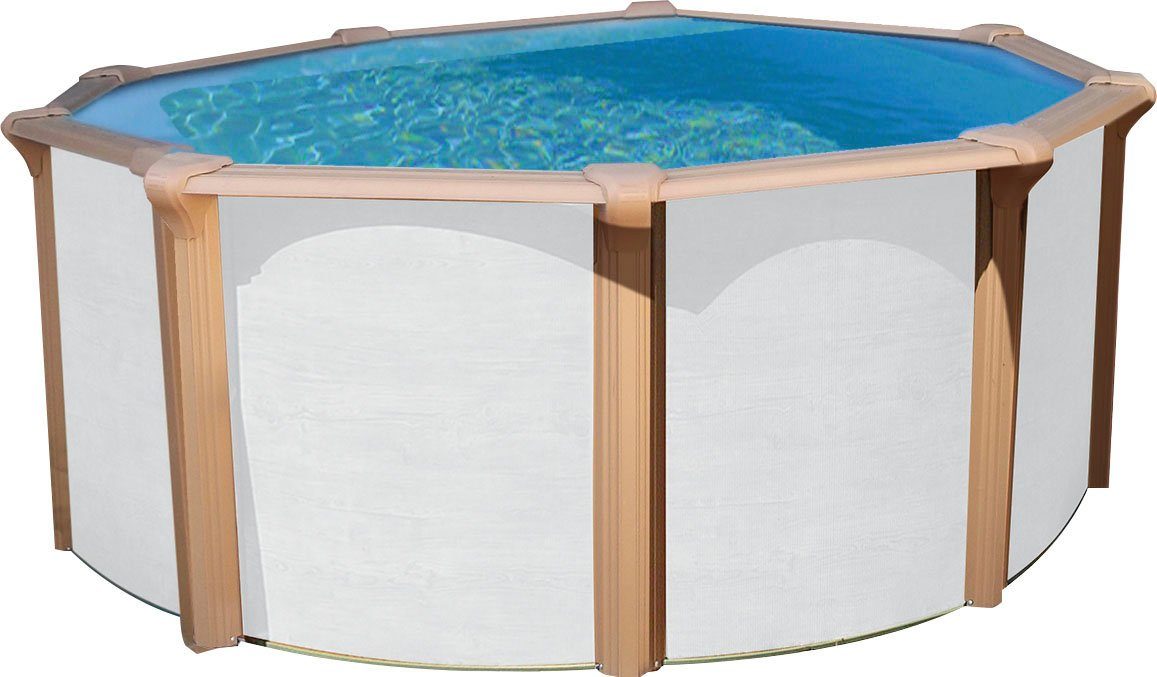 KWAD Rundpool »Supreme« all in Premium Folie (Set, 7-tlg), ØxH: 360x132cm, inkl. Bodenisolationsset