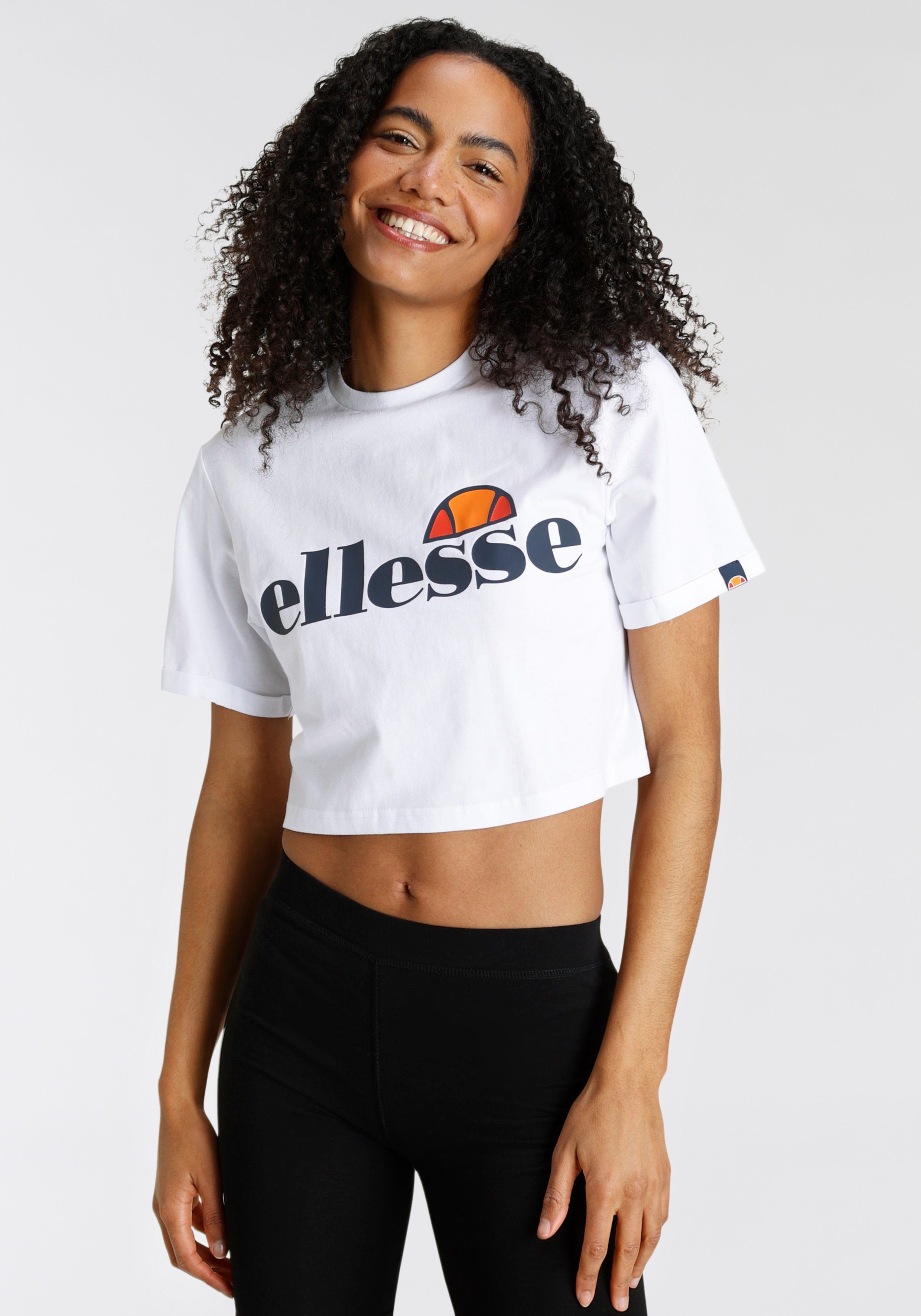 White TEE ALBERTA Ellesse T-Shirt CROPPED