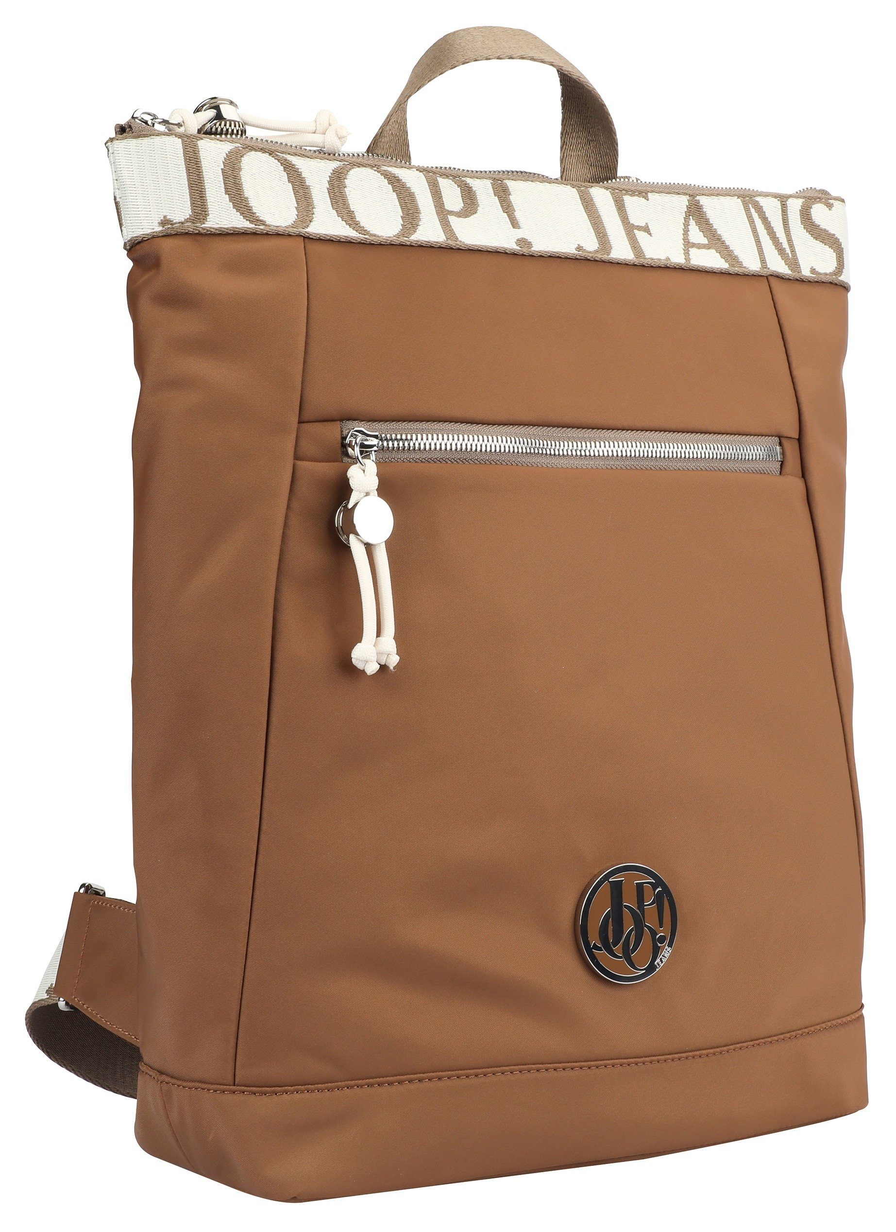 Jeans den Trageriemen Joop! braun mit Cityrucksack backpack elva auf Logo lietissimo Schriftzug Joop lvz,