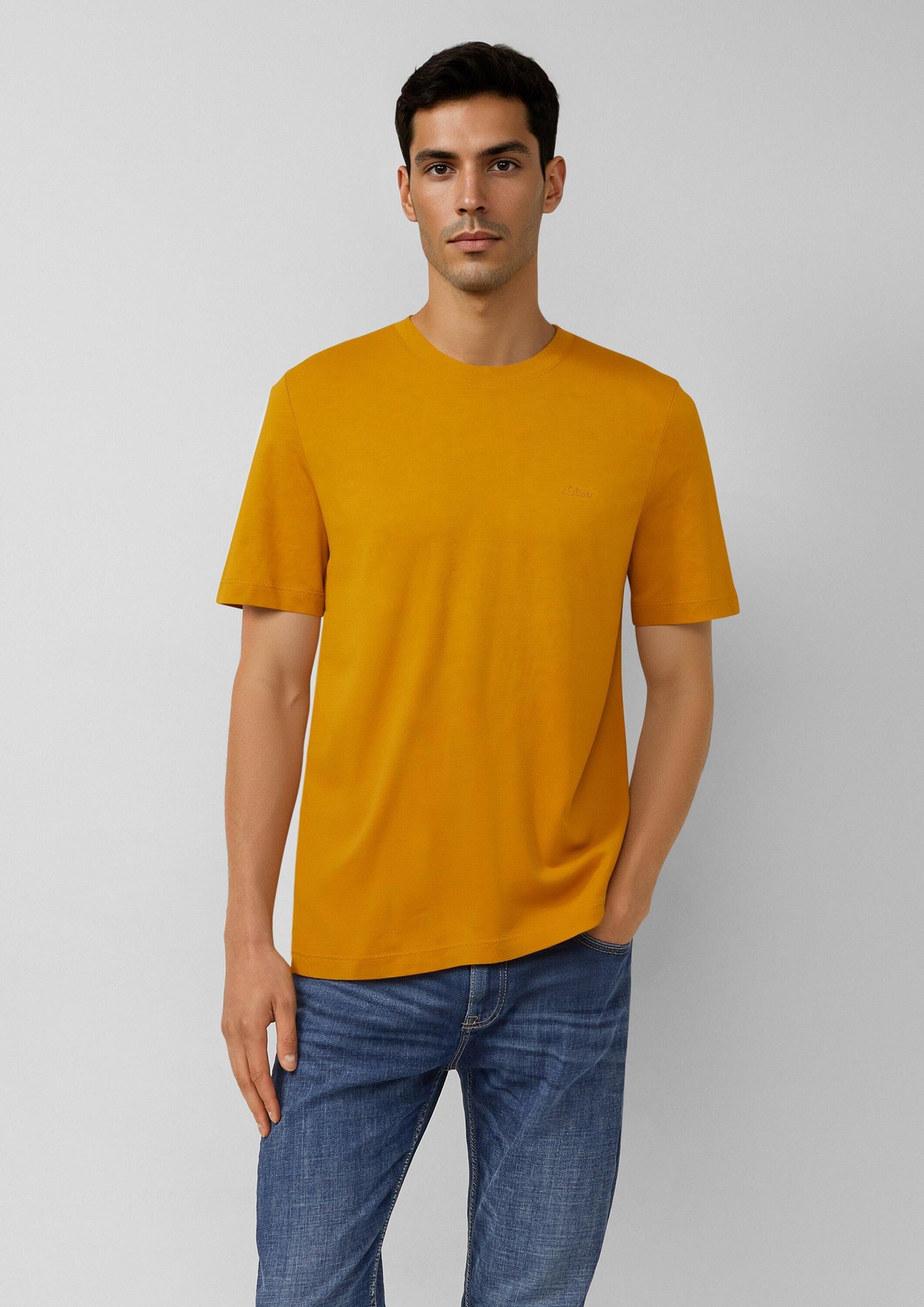 s.Oliver Kurzarmshirt T-Shirt Baumwoll-T-Shirt mit Logo-Print günstig online kaufen