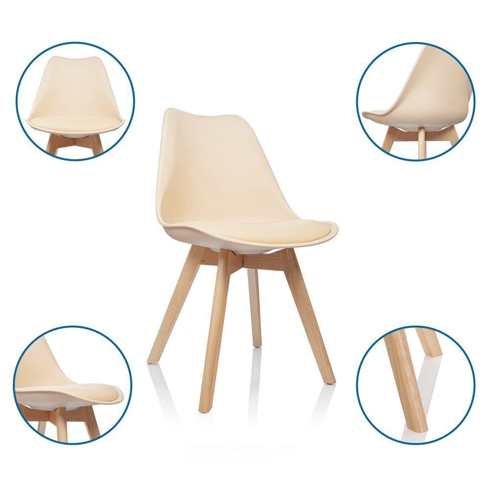hjh OFFICE Schalenstuhl Schalenstuhl 4er Pack günstig online kaufen