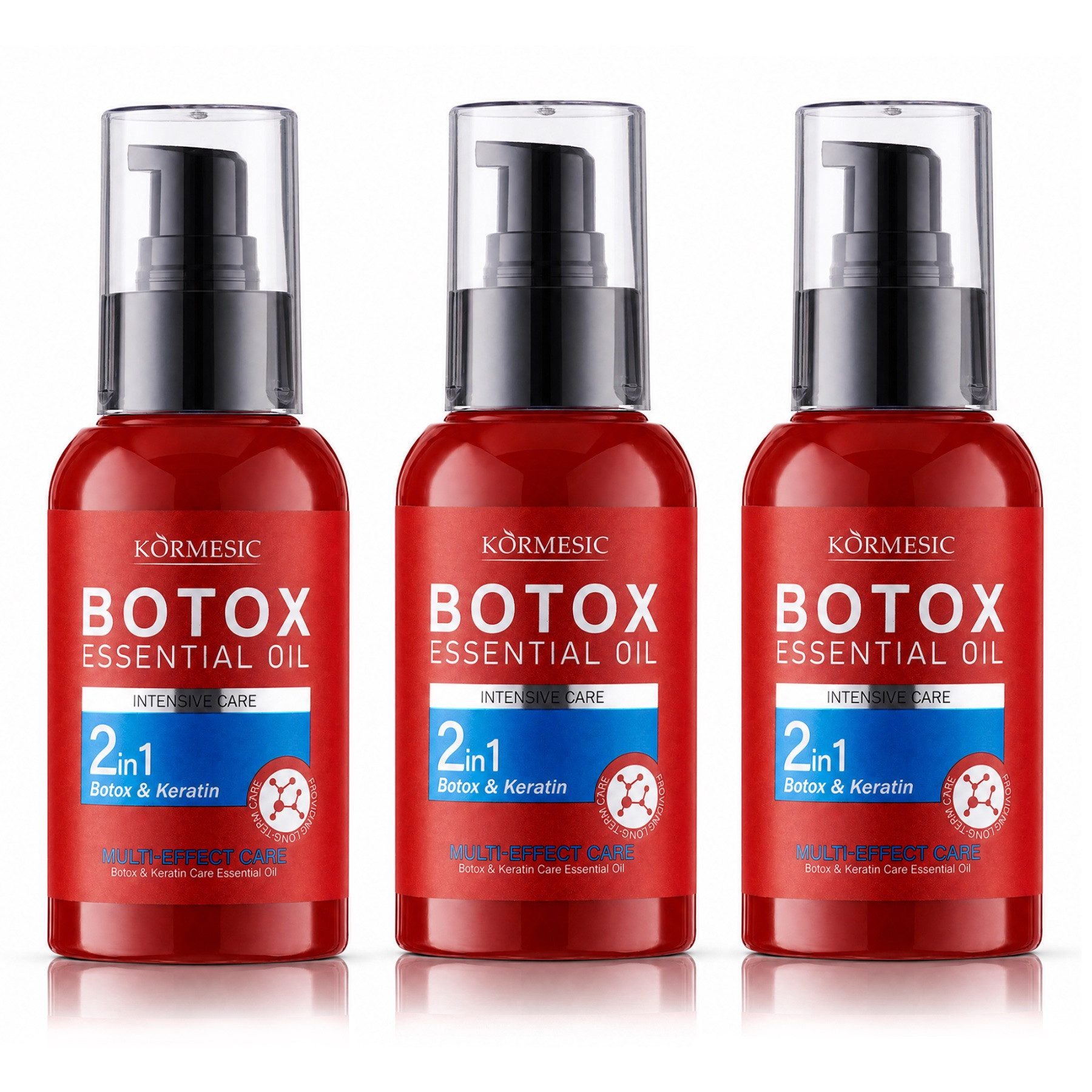KORMESIC Haaröl Keratin Rizinusöl B-Tox Haarpflege Anti Frizz Reparatur Hitzeschutz, 3-tlg., Haarpflege, Haaröl, Glanz, Haarkur, Haarwachstum