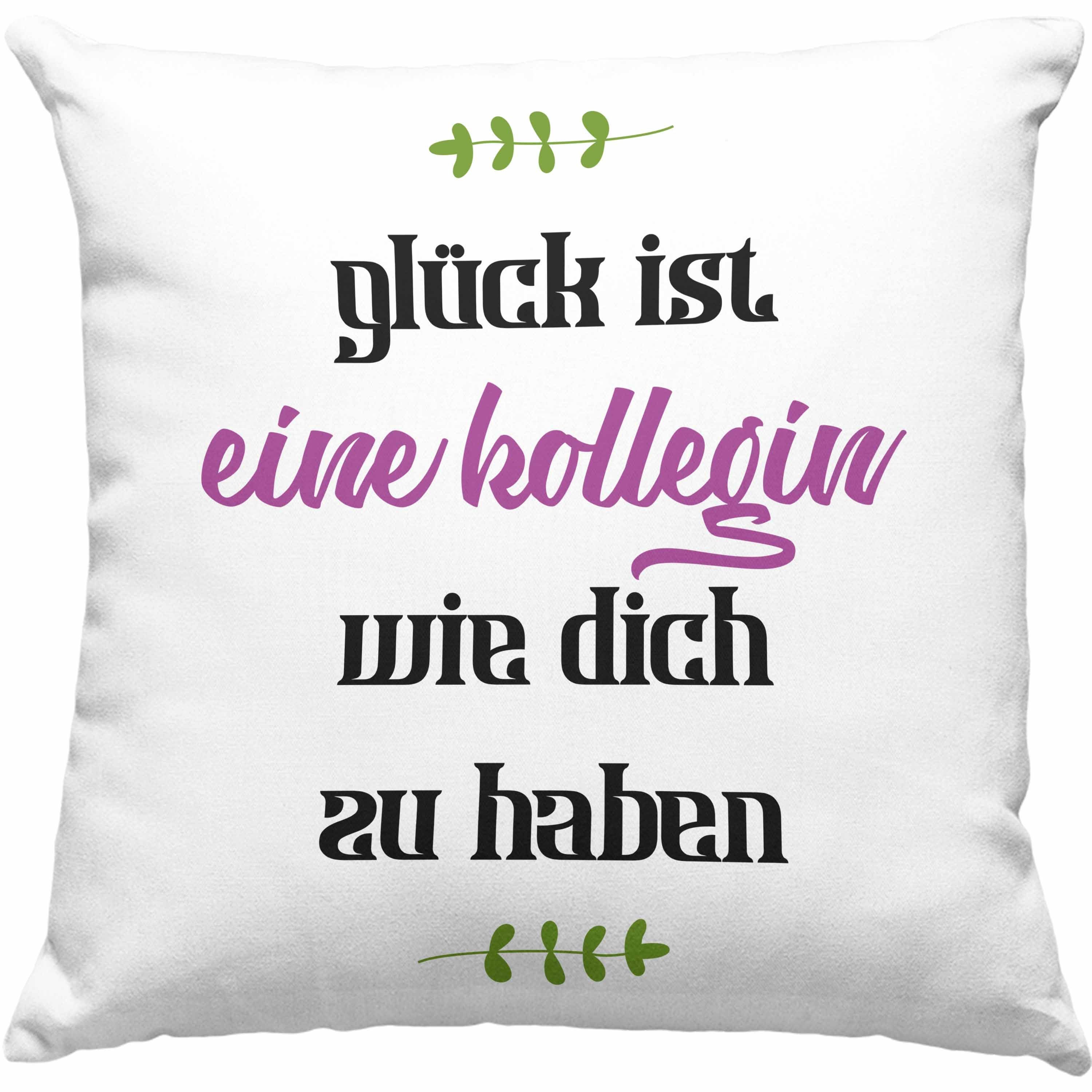 Der Haben Dekokissen Trendation Ist Welt Wie Beste Füllung - Dich Eine 40x40 Grün Dekokissen Trendation Kissen Spruch Glück Zu Geschenk Kollegin mit Kollegin