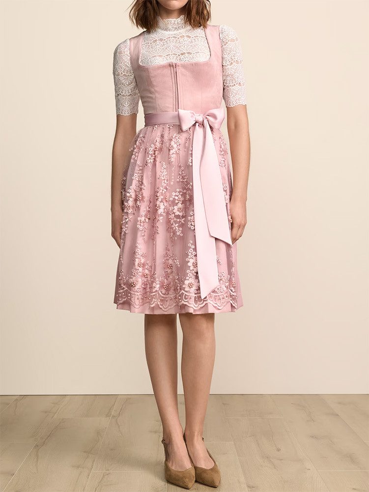 Krüger Madl Dirndl Dirndl Lovira 60cm Länge rose