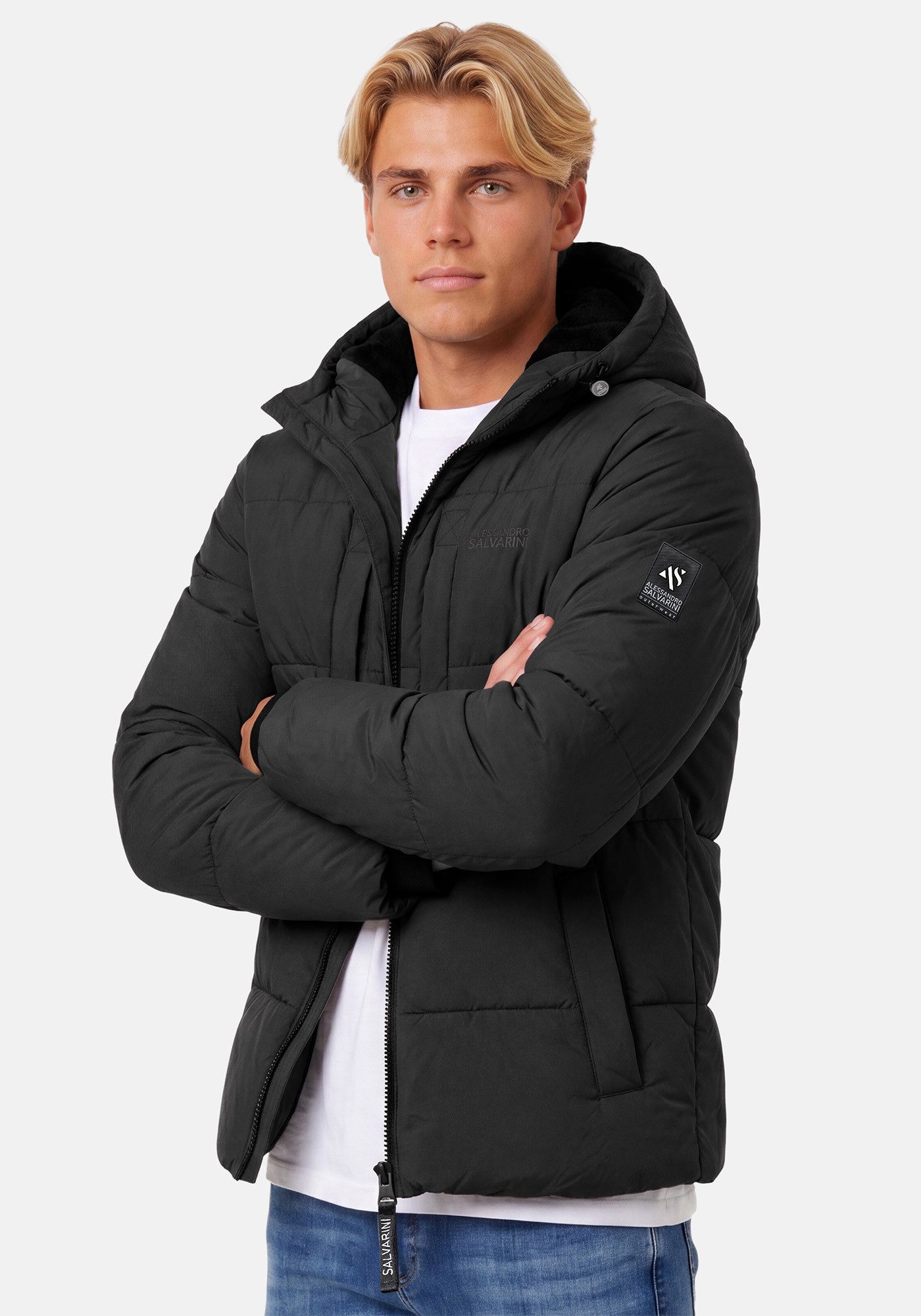 Alessandro Salvarini Winterjacke ASKelvin innen komplett mit warmem Teddyfell