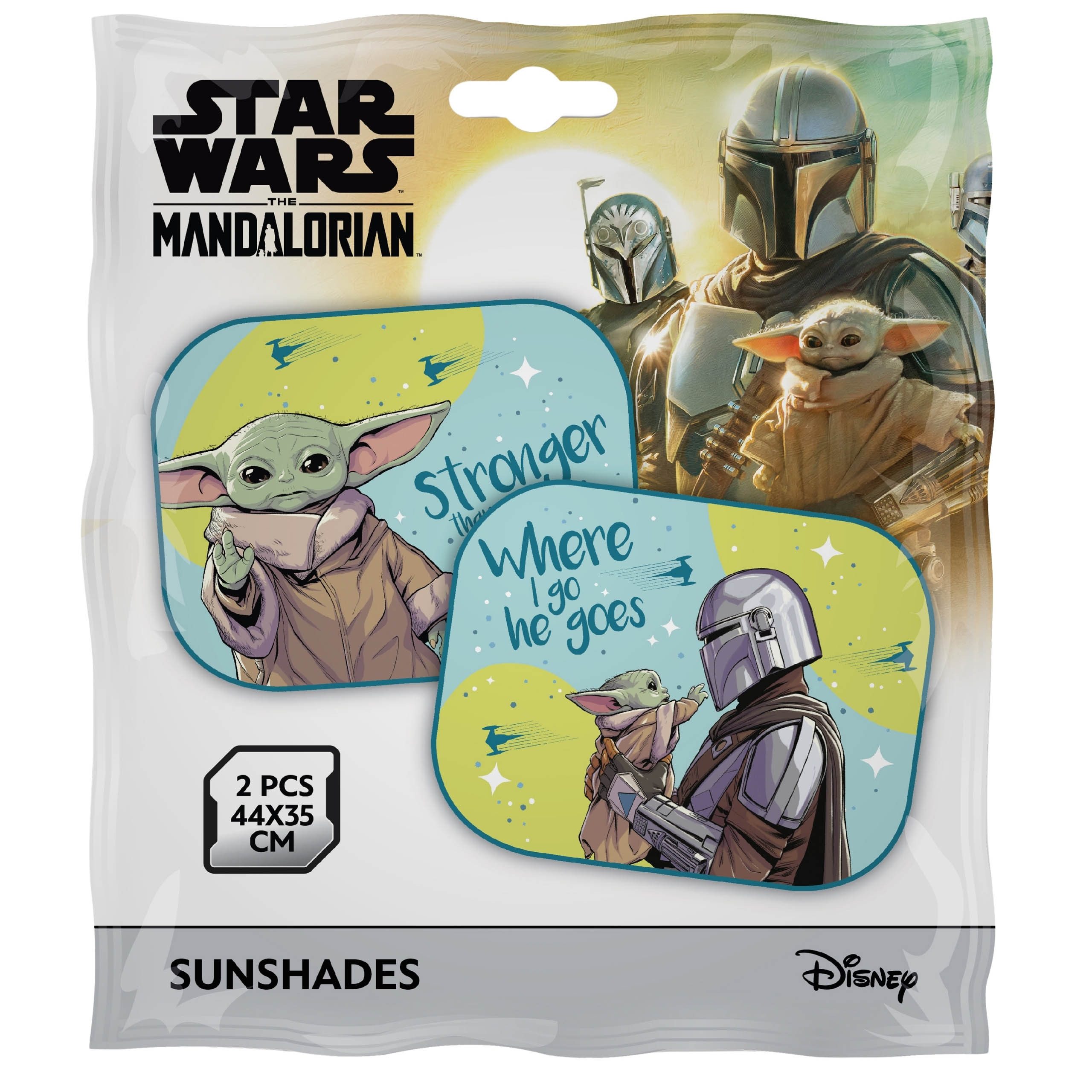Star Wars Autosonnenschutz Star Wars Mandalorian Sonnenschutz Auto, 2er-Set mit Saugnäpfen
