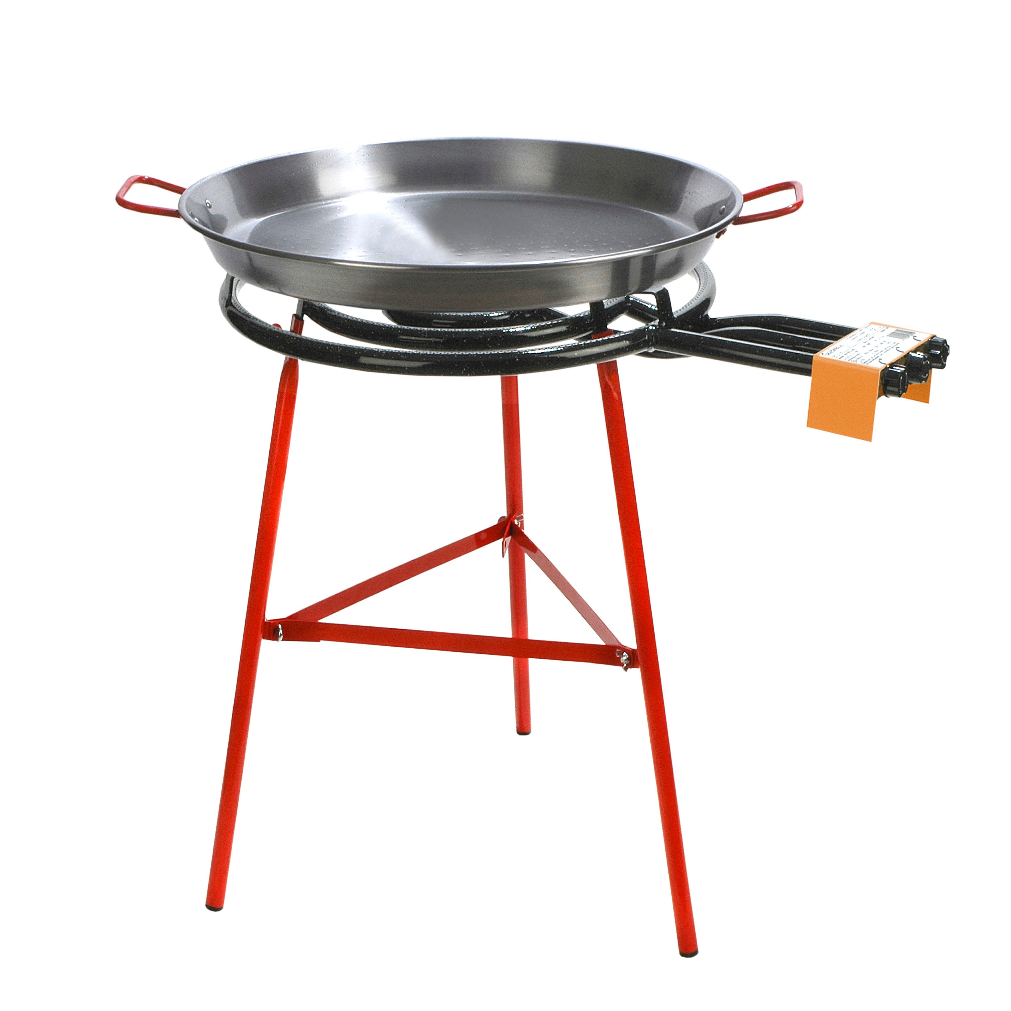 Garcima Paellapfanne Paella Grill Set Ibiza mit Kelle und Gasanschluss - 25 Rationen