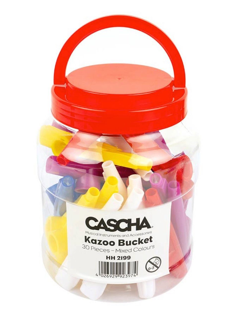 Spielzeug-Musikinstrument Kazoo Eimer Cascha Kazoo Bucket 30 Kazoos Musikinstrument