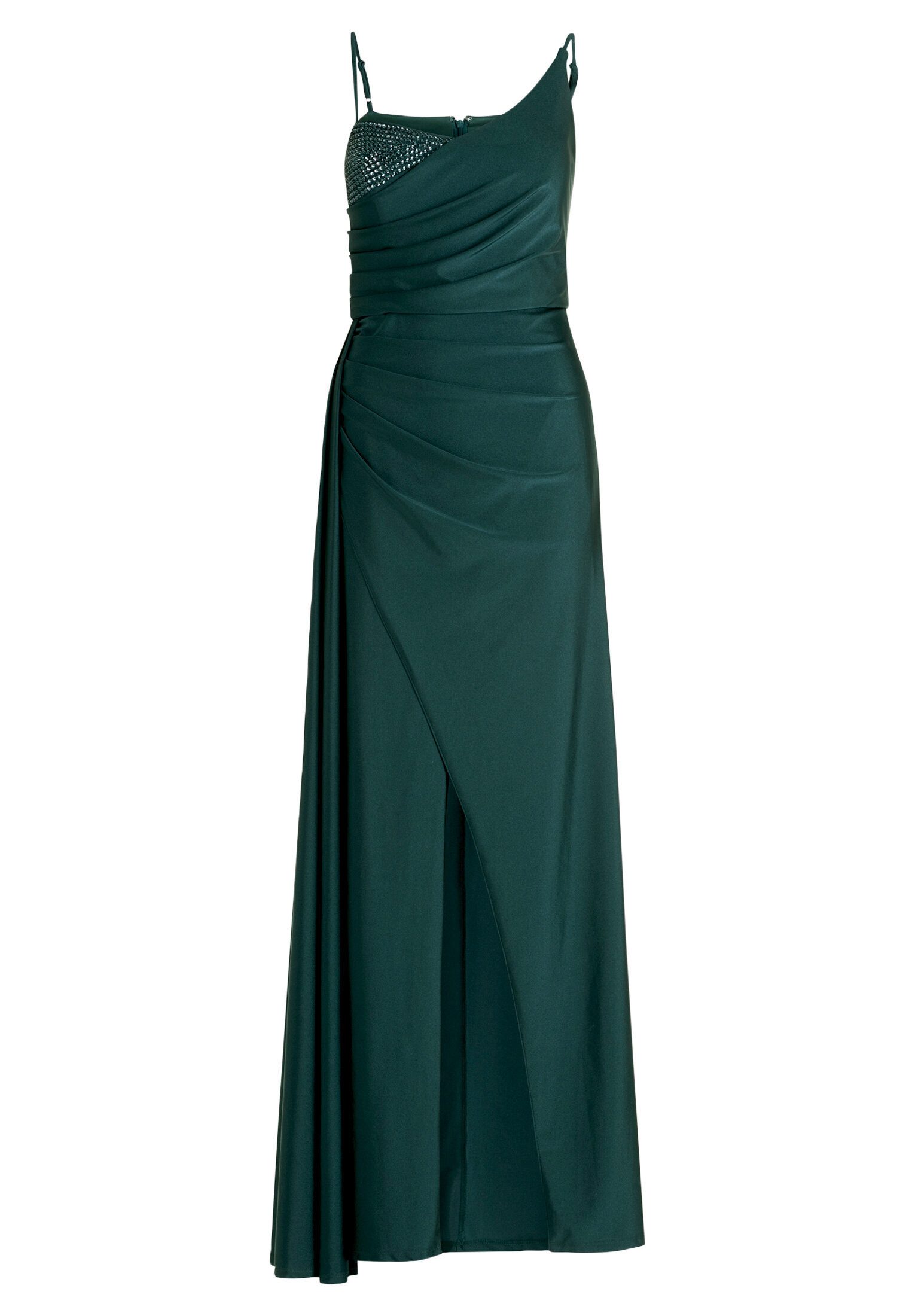 Vera Mont Abendkleid Damen mit Schmucksteinen Raffung
