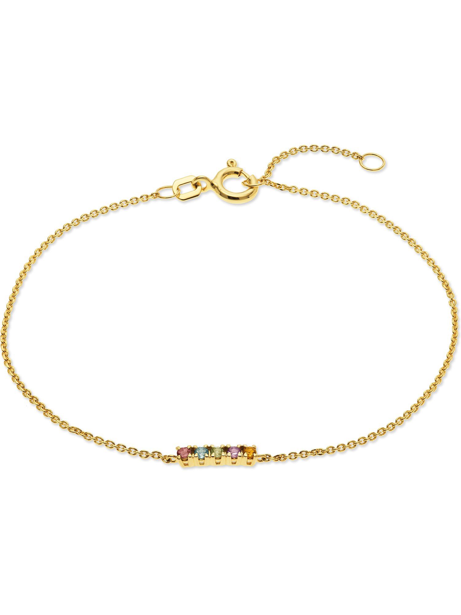 Goldarmband CHRIST Damen-Armband 375er Gelbgold 1 Turmalin
