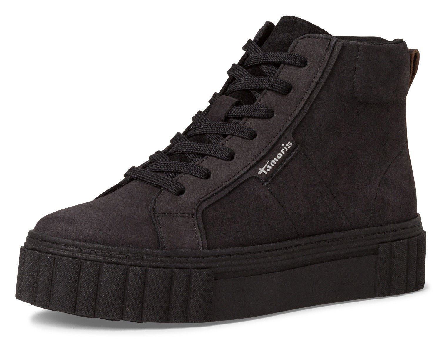 Sneaker mit Schaftrand schwarz Tamaris gepolstertem