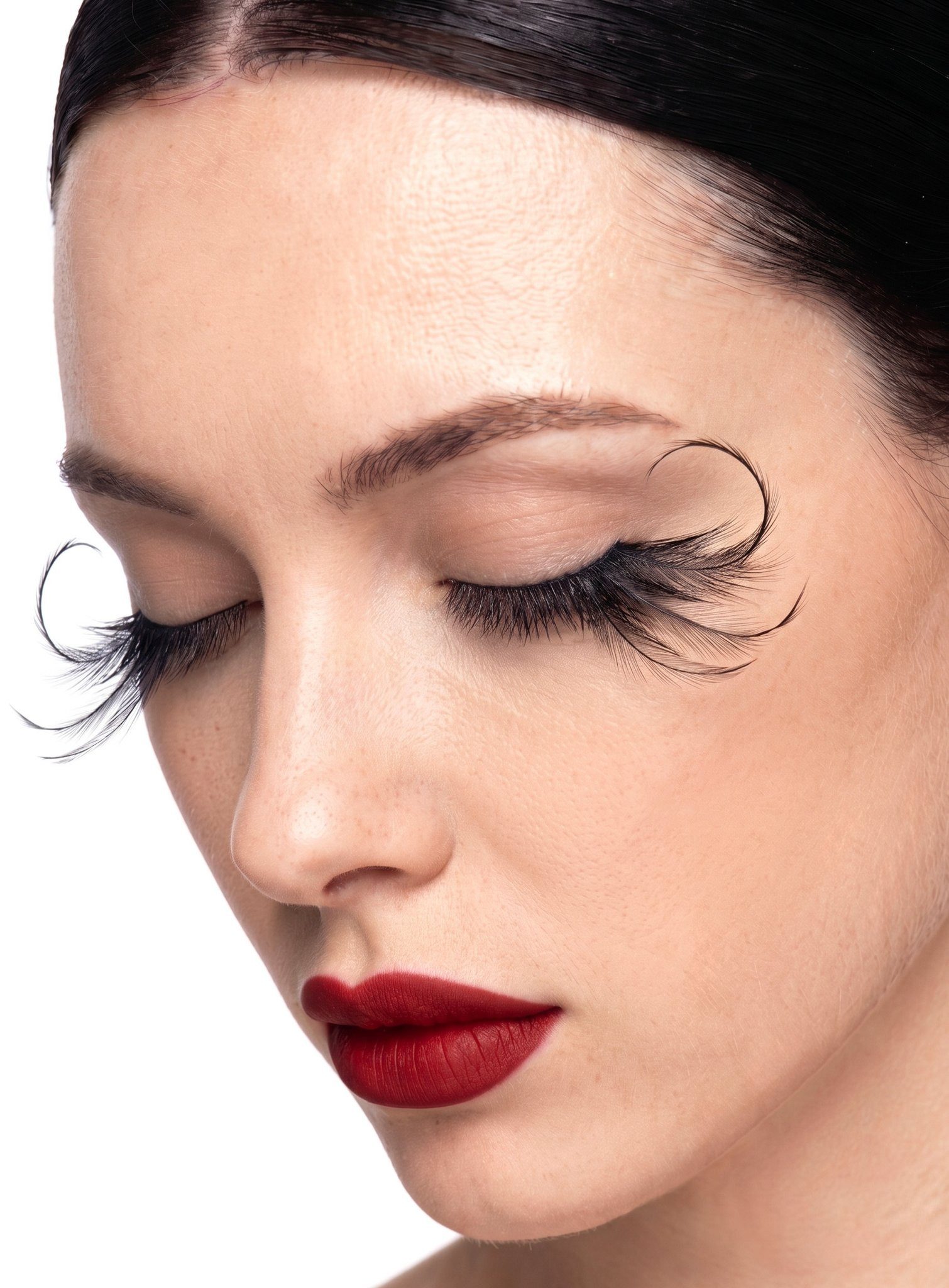 Wizardo Bandwimpern Falsche Wimpern Red Dot, Fake Lashes für einen fantastischen Look
