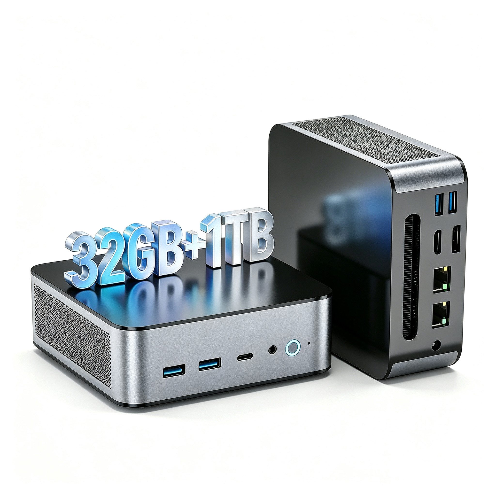 Rolipo Mini PC, Intel Core i7-11390H, 32GB DDR4 1TB SSD, Windows 11 Pro Mini-PC (Intel Core i7, Intel Iris Xe Grafik, 32 GB RAM, 1024 GB SSD)