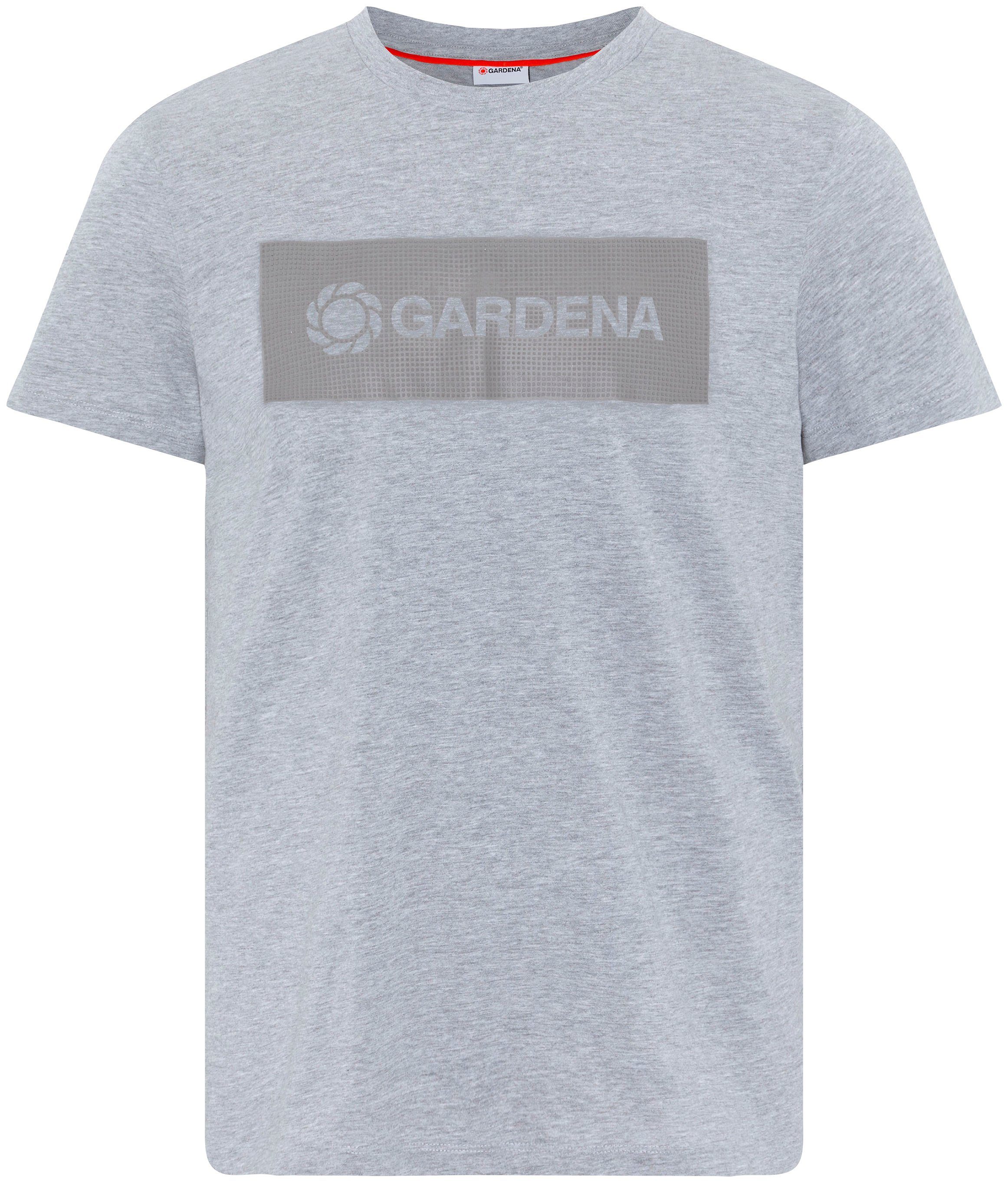 GARDENA T-Shirt Vapor Blue Melange mit Gardena-Logodruck | T-Shirts