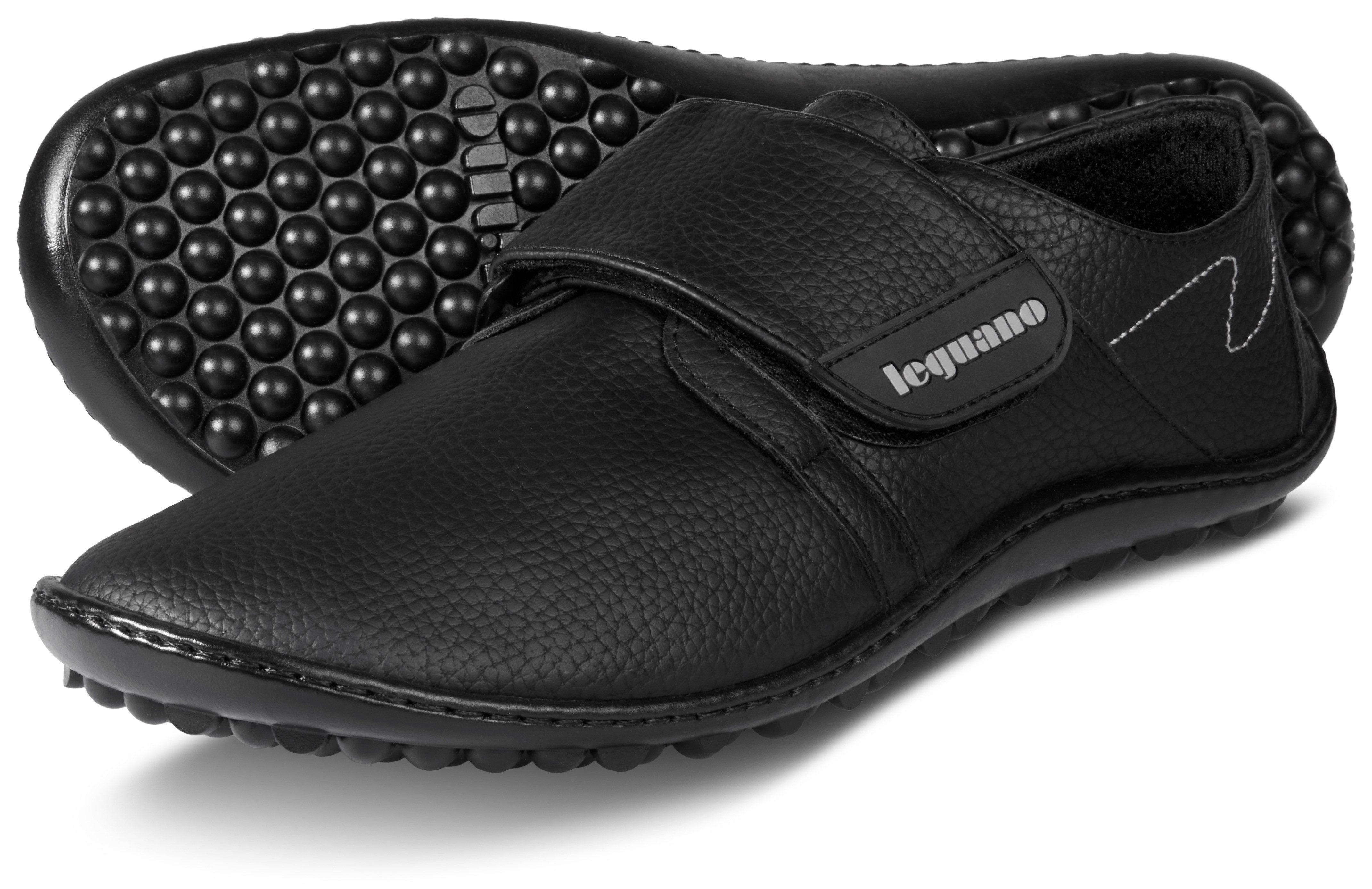 Leguano NERON Barfußschuh, Klettschuh, Bequemschuh, Flats mit praktischem Klettverschluss