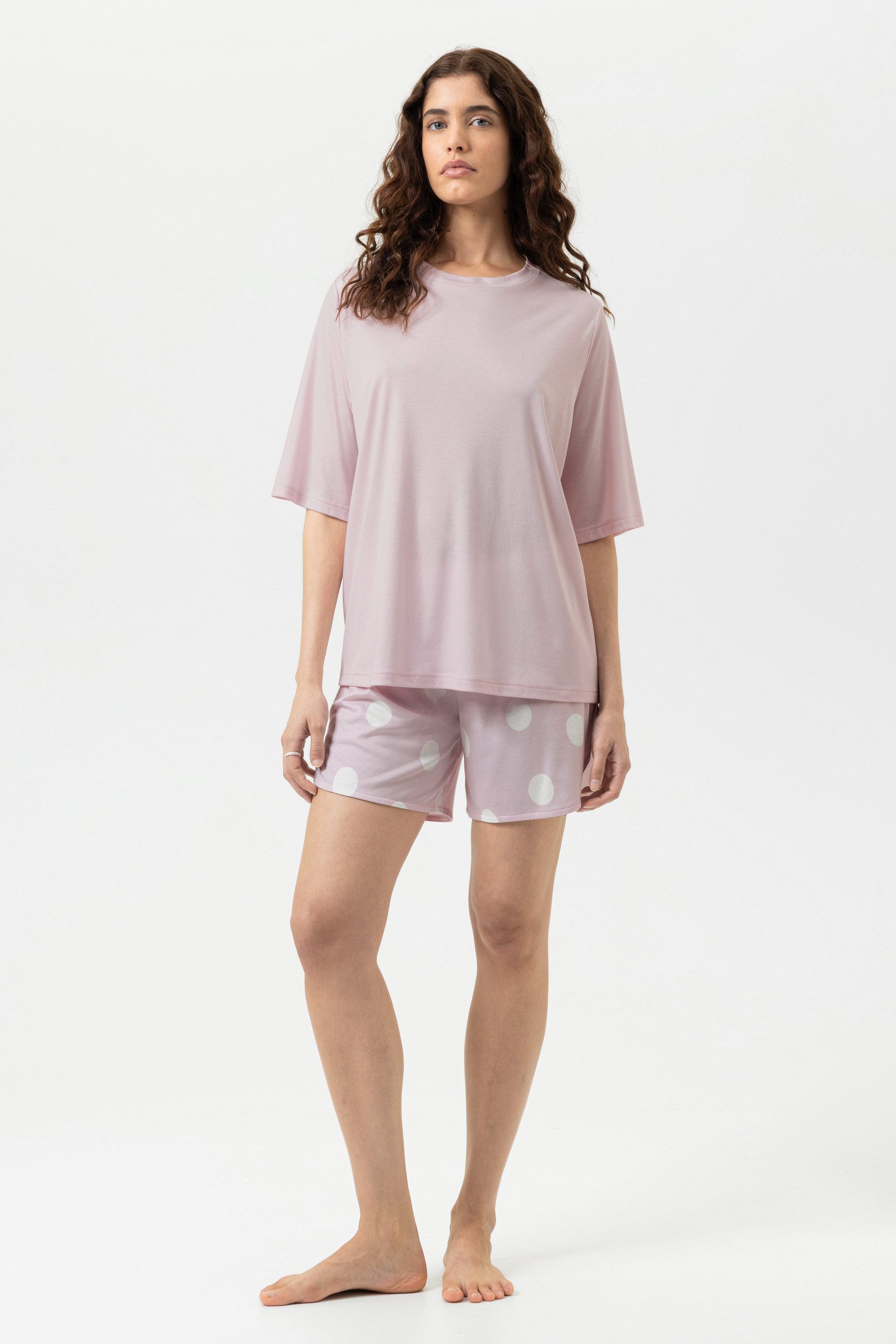 Mey Schlafanzug Mey Anzug kurz Serie Pretty Dots Gepunktet Pyjama (2 tlg) Baumwoll-Modal-Mix, Jersey-Qualität, purer Komfort