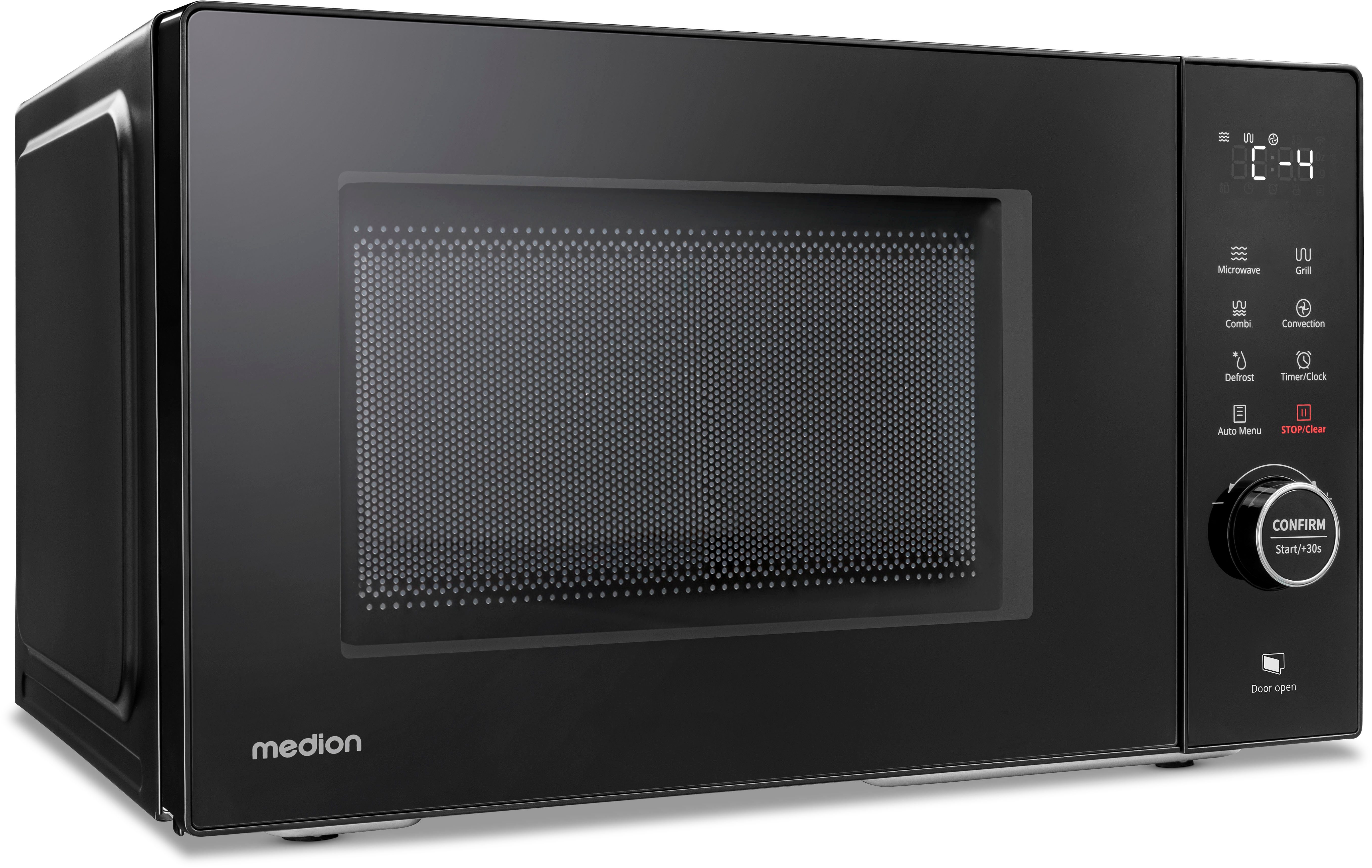Medion® Mikrowelle MD 12031 mit Grill und Heißluftfunktion, Grill und Heißluft, Mikrowelle, 23 l, 23 L, 5 Leistungsstufen, 11 Automatikpogramme, Auftaufunktion