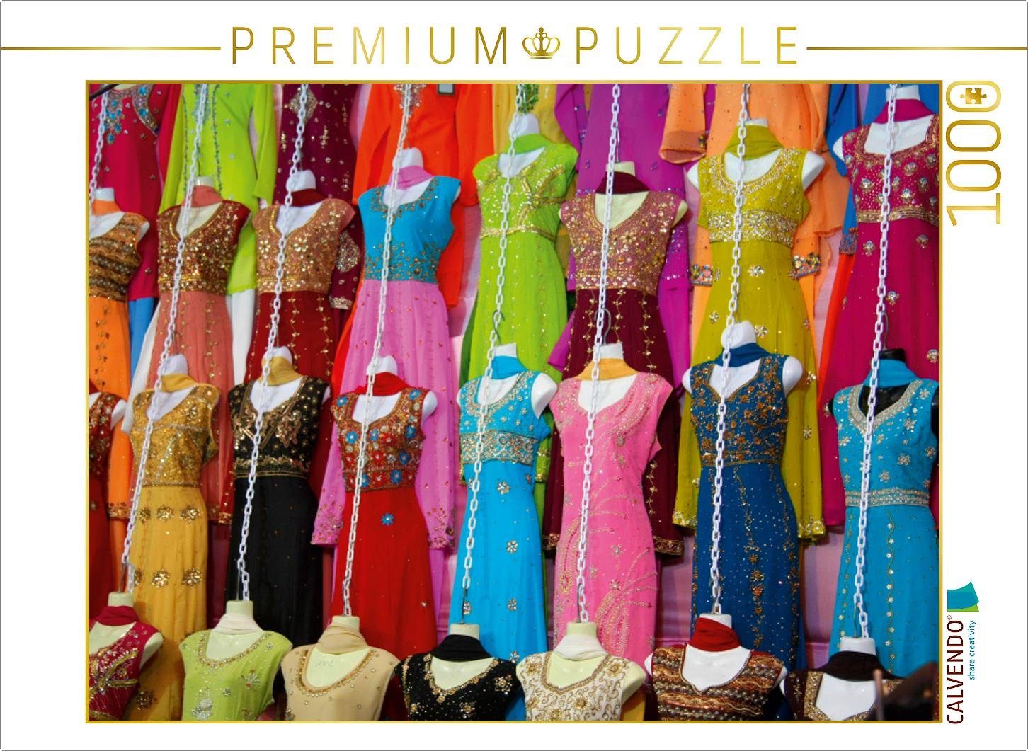 CALVENDO Puzzle CALVENDO Puzzle Mode in der indischen Markt 1000 Teile Lege-Größe 64 x 48 cm Foto-Puzzle Bild von Udo Haafke, 1000 Puzzleteile
