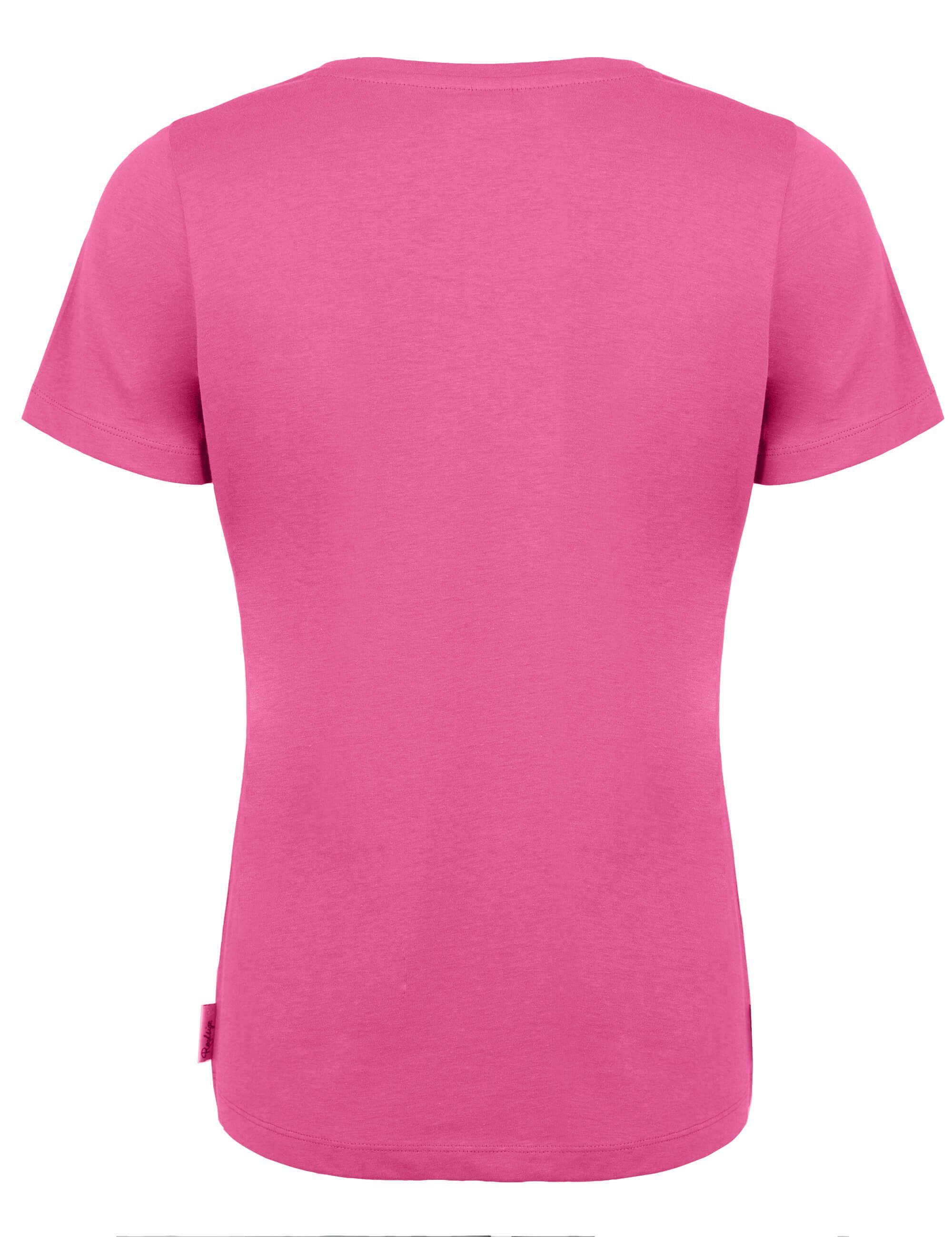 ROADSIGN australia T-Shirt % Logo-Print, Baumwolle (1-tlg) pink mit Keep the Spirit 100 & Rundhalsausschnitt