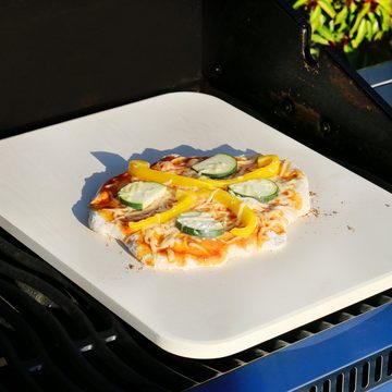 bremermann Pizzastein Pizzastein 30 x 38 x 1,5 cm, Cordierit, mit Pizzaschaufel