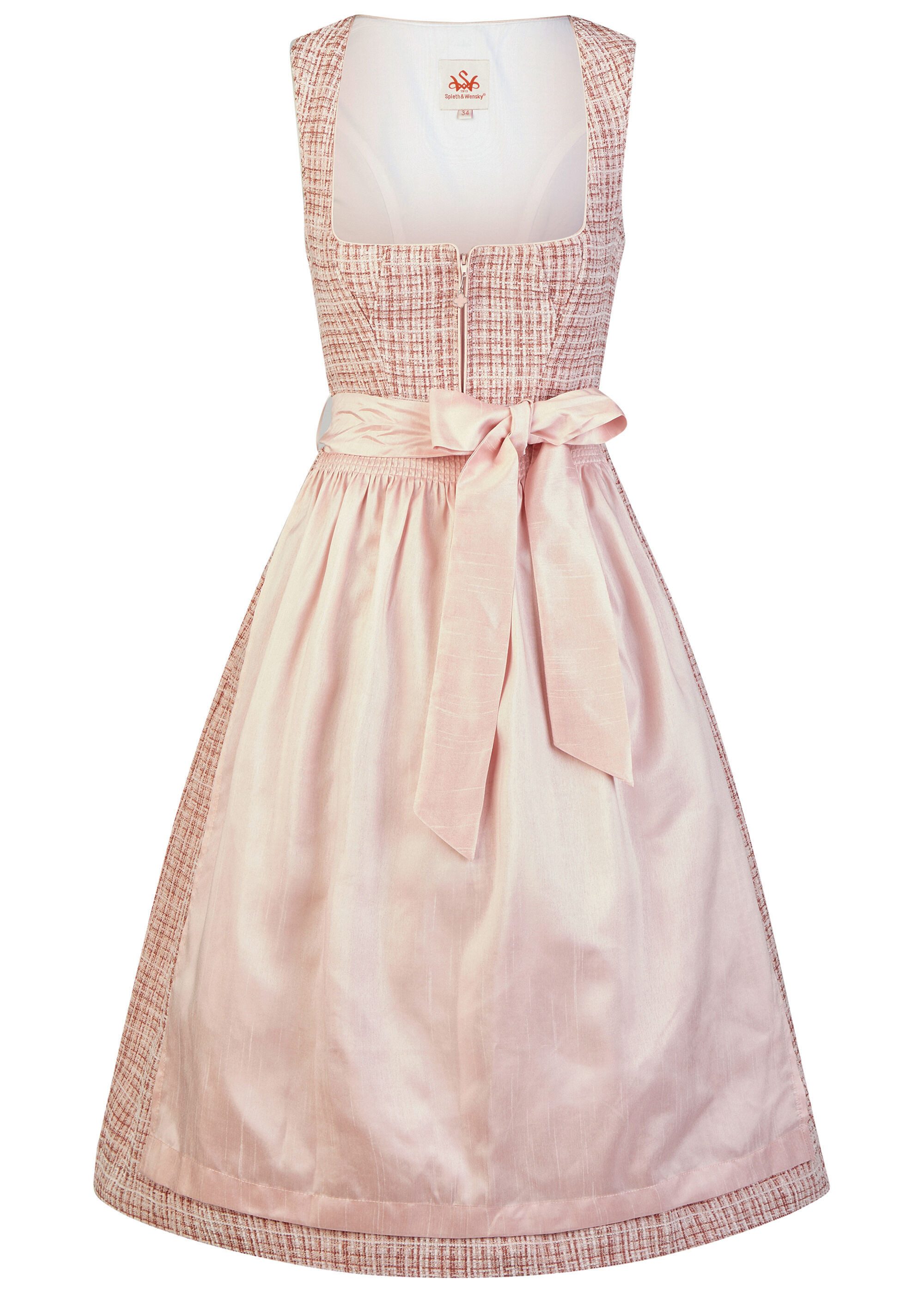 Spieth & Wensky Dirndl Harvey mit Reißverschluss und Blümchen-Anhänger