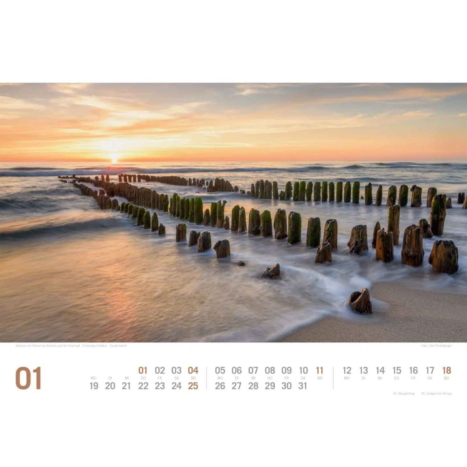 Ackermann Wandkalender Nordsee ReiseLust Kalender 2026, von Ostfriesland bis nach Sylt