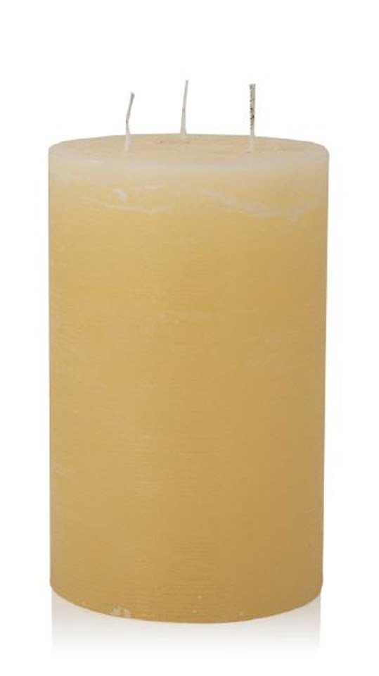 Wiedemann Kerzen Stumpenkerze Indoorkerze 3 Docht Bisquit, 200x120 mm, 1 Stück