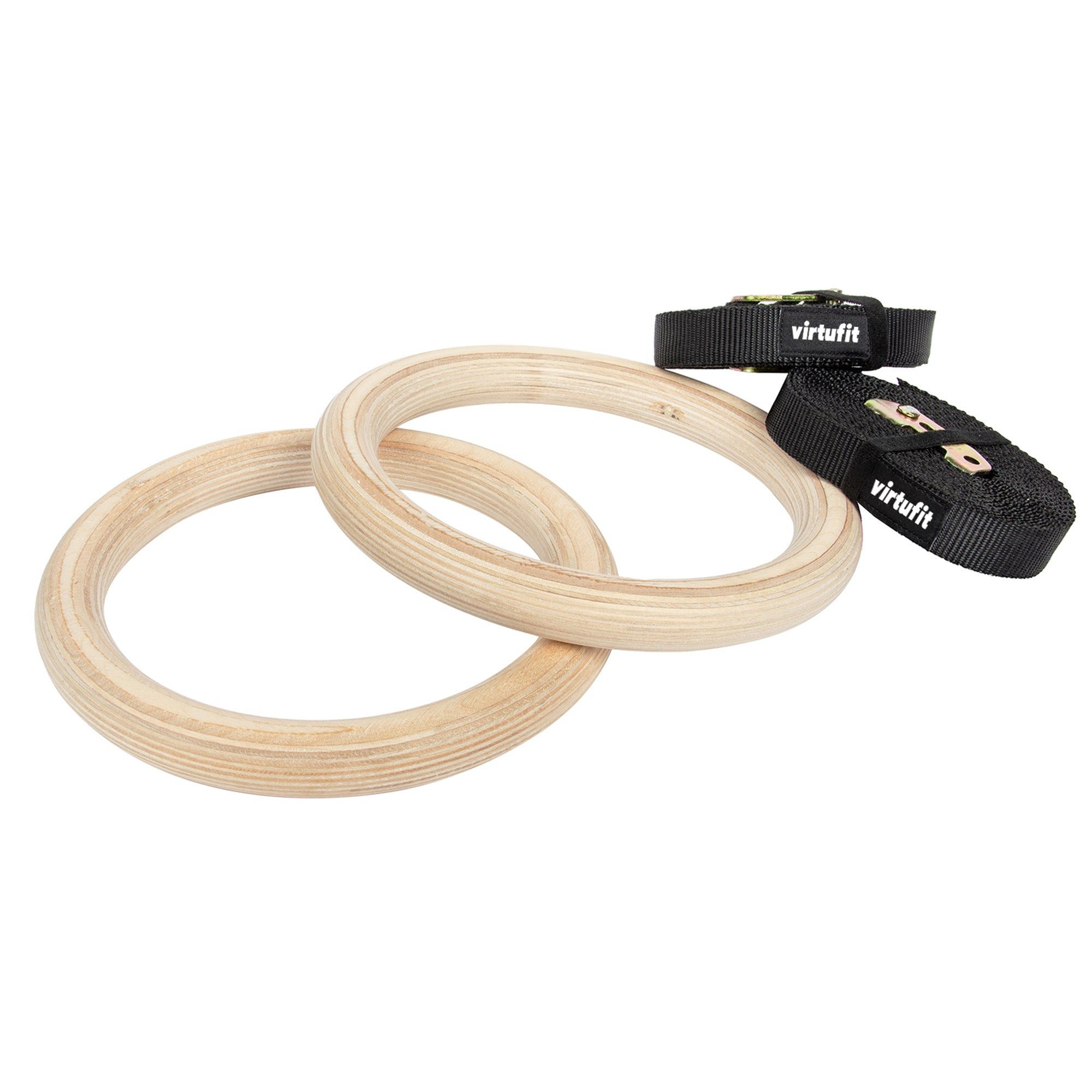 VirtuFit Schlingentrainer VirtuFit Holz-Gymnastikringe mit verstellbaren Straps 460 cm