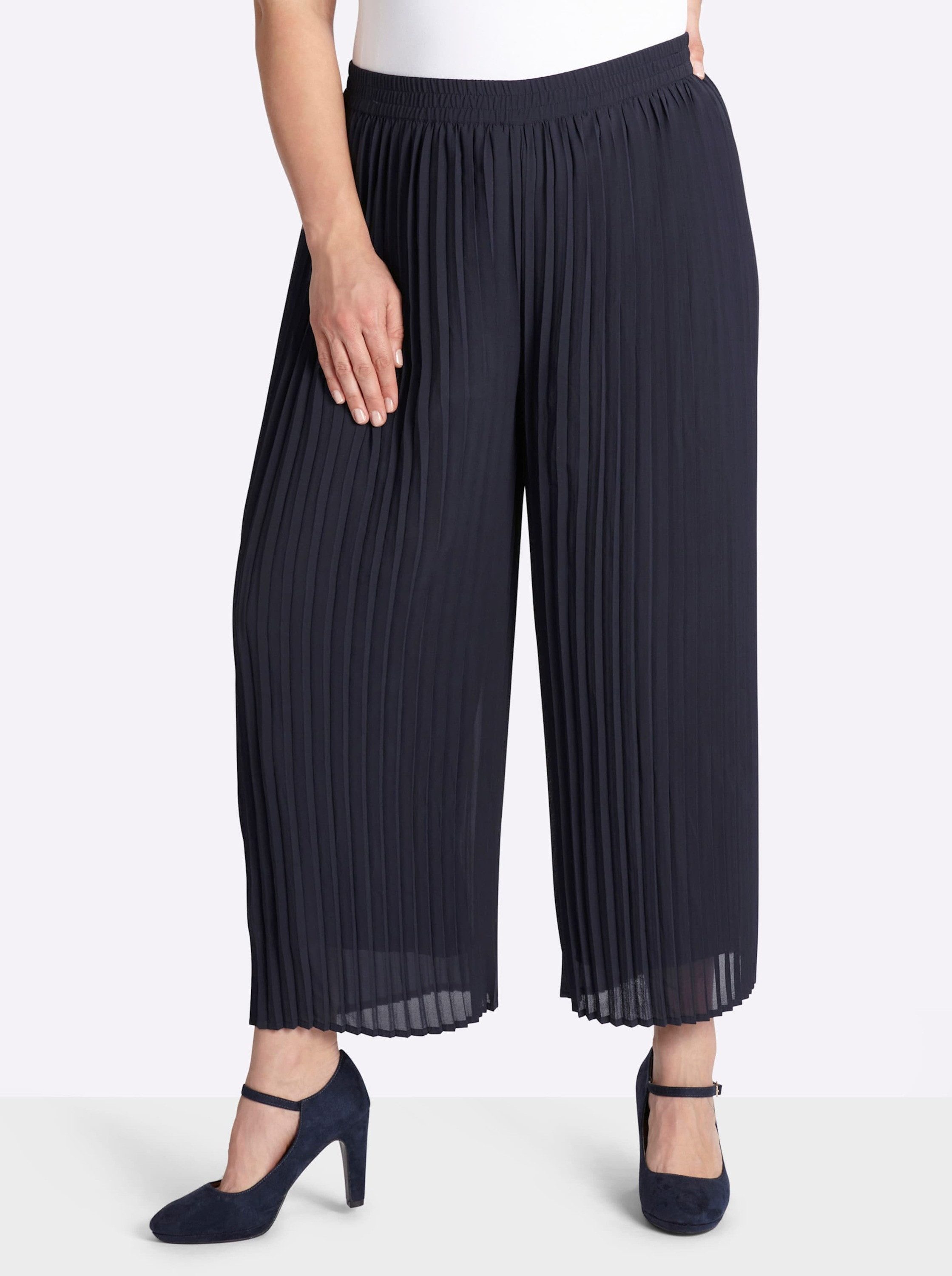 Sheego Shorts Plisseehose erhöht
