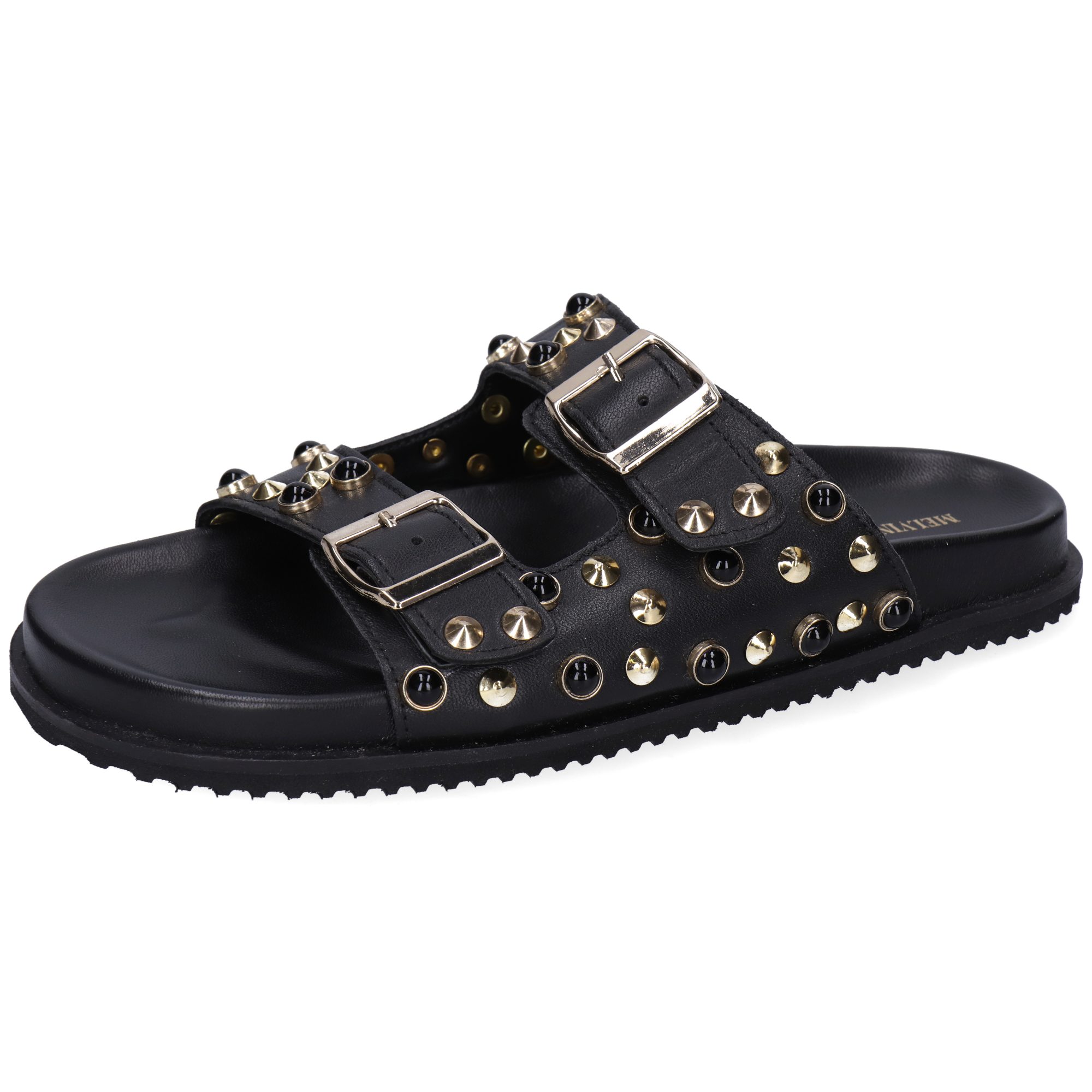 Melvin & Hamilton Eve 1 Leder-Pantoletten für Damen Pantolette Plateausohlen, Echtes Leder