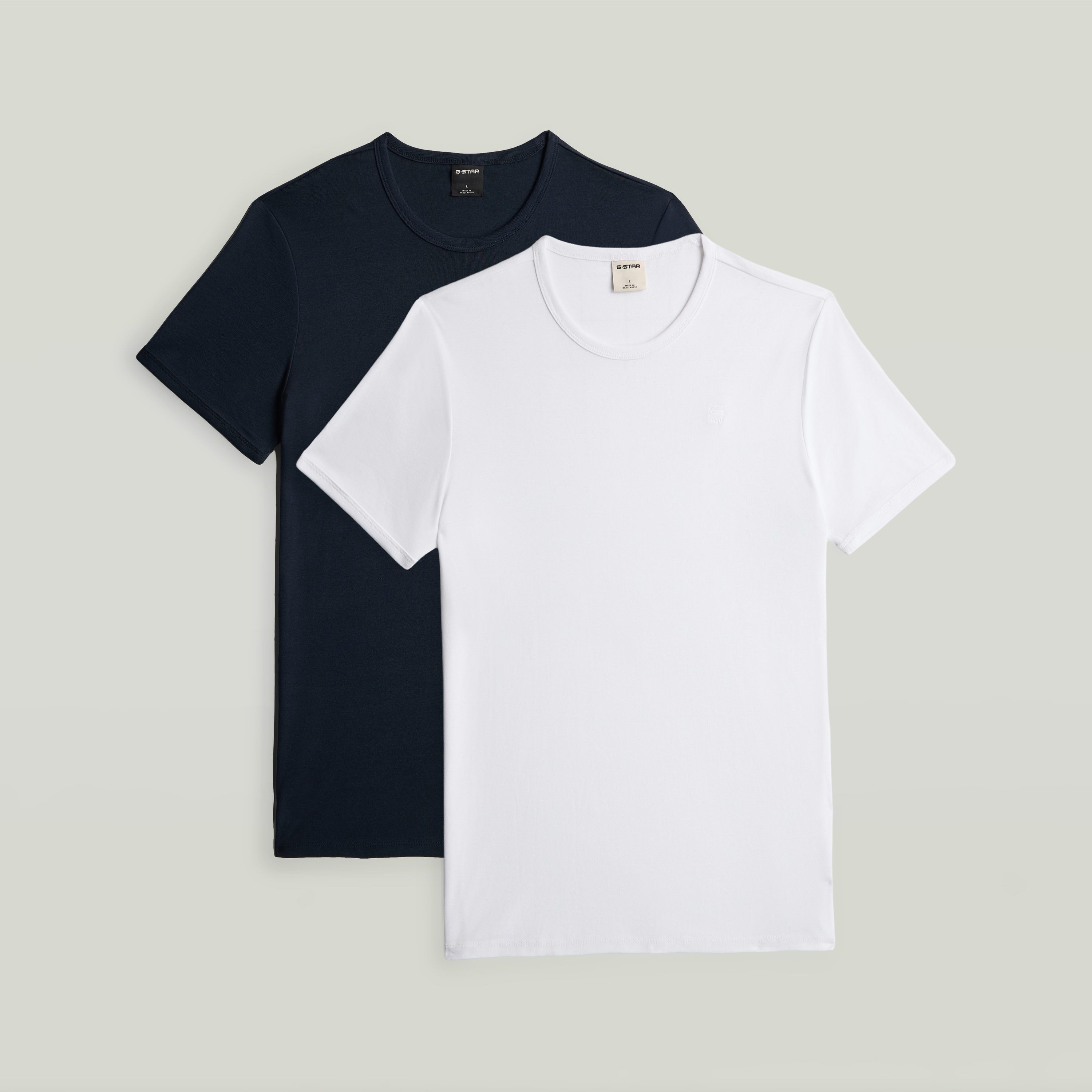 G-STAR T-Shirt Base r t 2-pack (Packung, 2-tlg) aus Baumwolle, Slim Fit