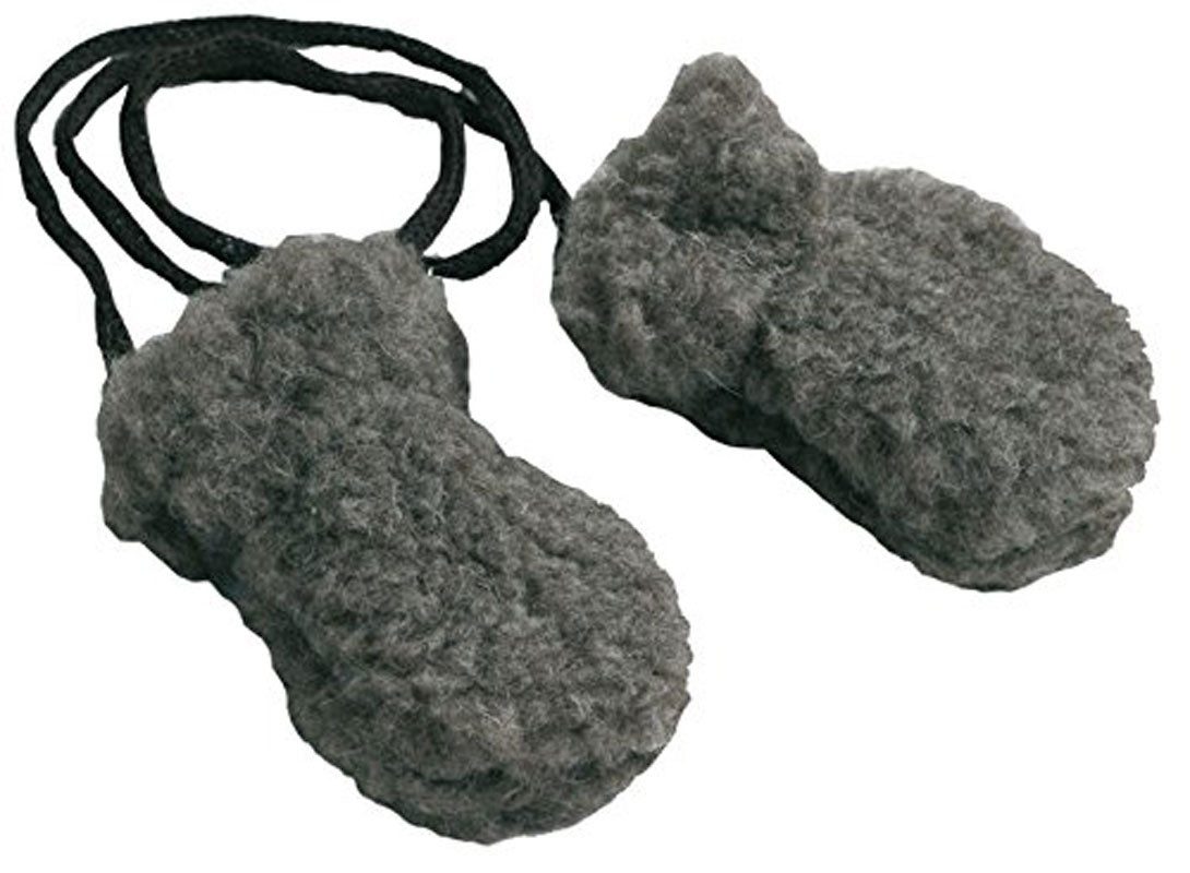 Steinnacher Bärbel Fäustlinge Babyhandschuhe Hellbraun mit Band Einheitsgröße weich und warm