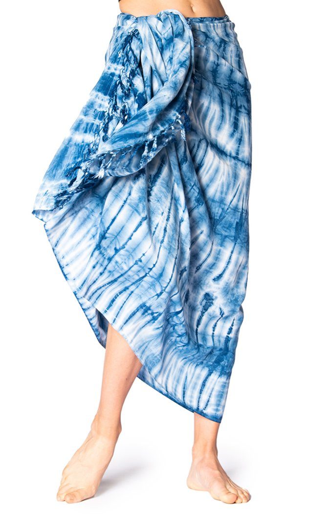 PANASIAM Pareo Sarong TieDye Design aus leichter Viskose Strandtuch Wrap, S günstig online kaufen