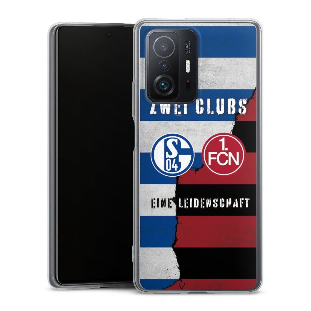 DeinDesign Handyhülle FC Schalke 04 1. FC Nürnberg Freundschaft, Xiaomi 11T 5G Slim Case Silikon Hülle Ultra Dünn Schutzhülle