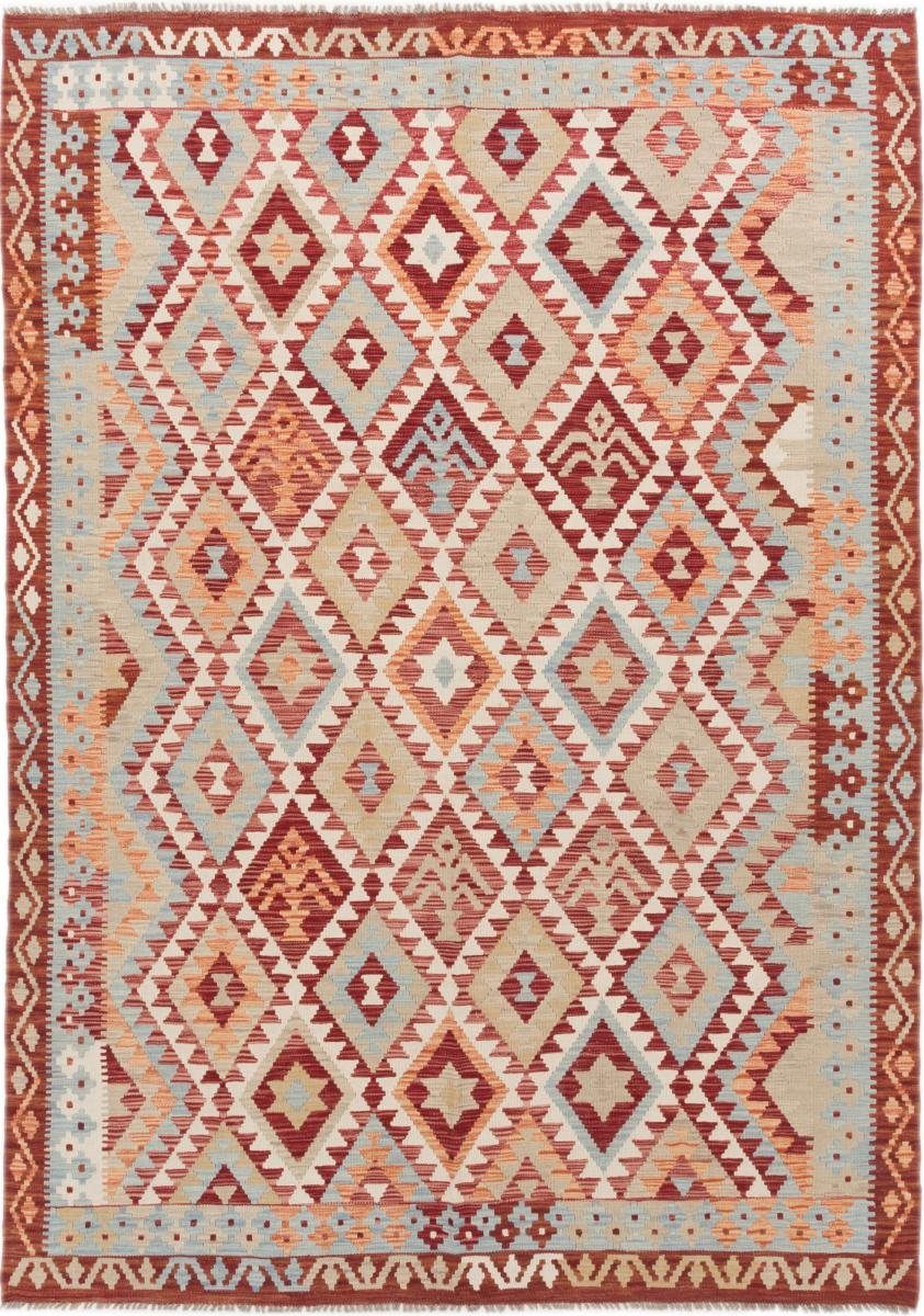 Orientteppich Kelim Afghan 204x285 Handgewebter Orientteppich, Nain Trading, rechteckig, Höhe: 3 mm