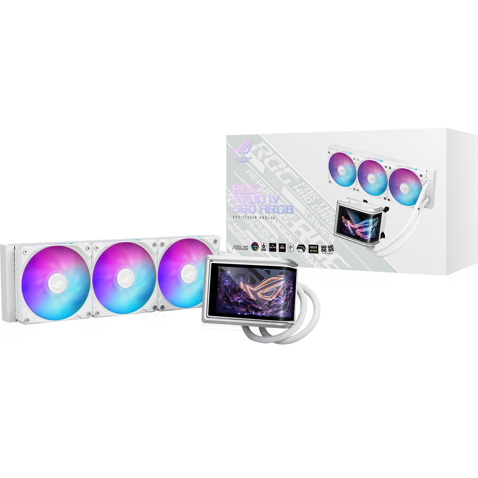 Asus CPU Kühler ASUS ROG RYUO IV 360 ARGB WHT, Wasserkühlung