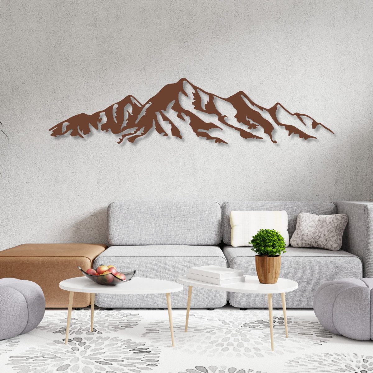 EYOKA Wanddekoobjekt 3D Wandbild aus Holz Wanddeko Moderne Holzkunst 6mm stark (6mm), Wandbild für Wohnzimmer Schlafzimmer Büro mit Doppelseitigem Klebeband