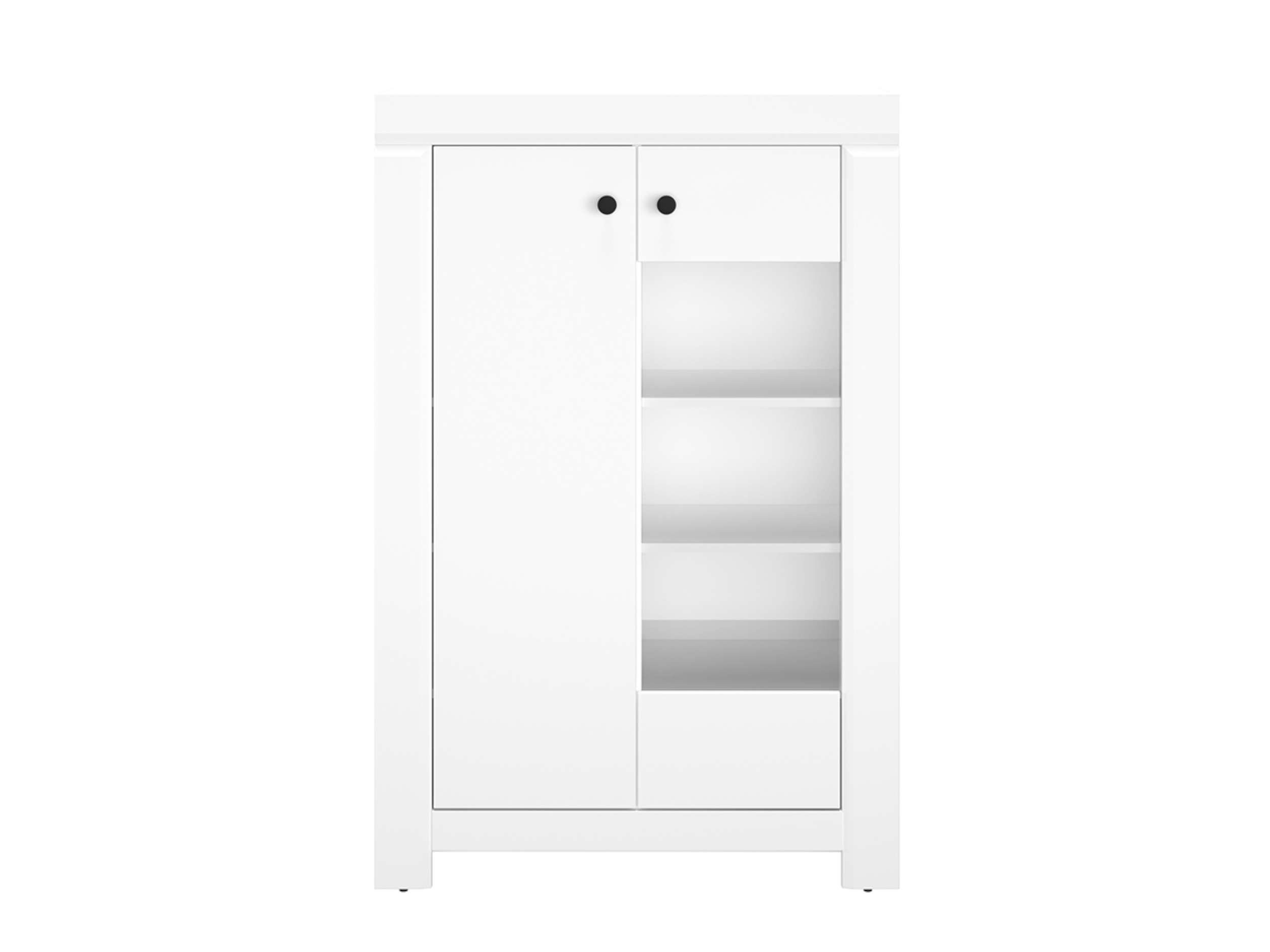Revolving Glasvitrine VMV112GTL In Weiß – Drehbare Regale Mit Beleuchtung