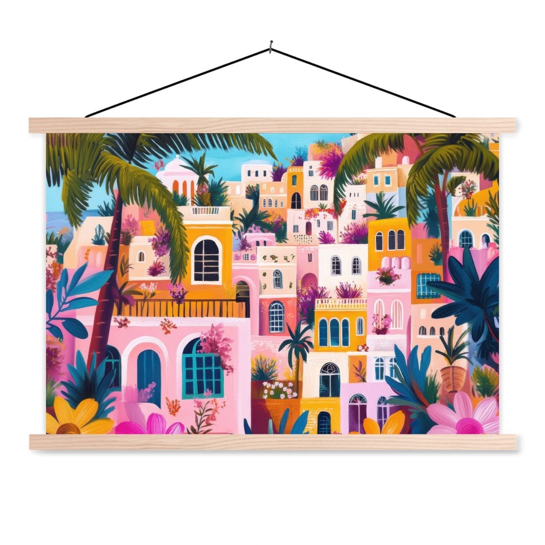 MuchoWow Poster Bunt - Rosa - günstig online kaufen