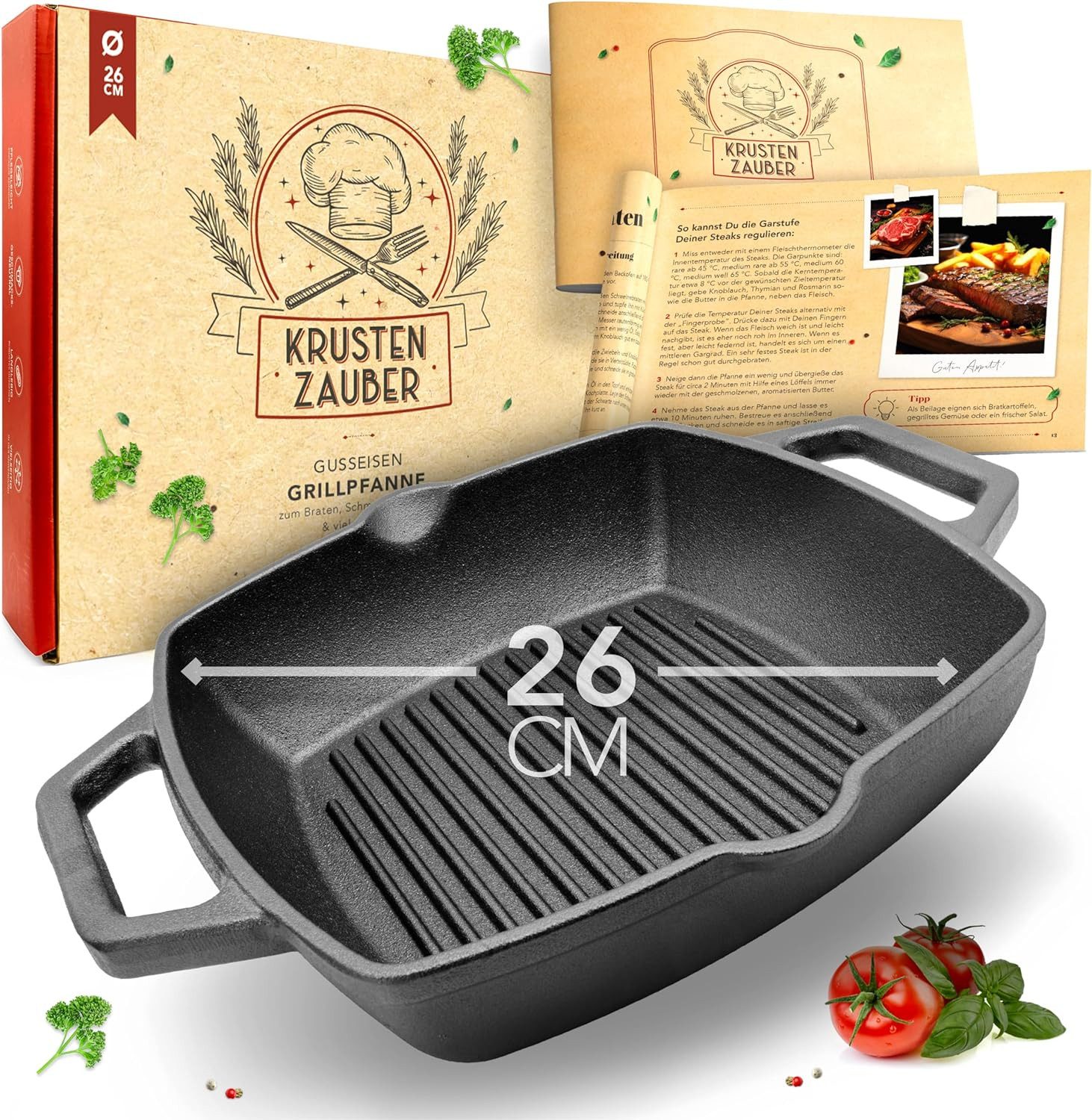 Grillpfanne 26cm Grillpfanne Induktion -