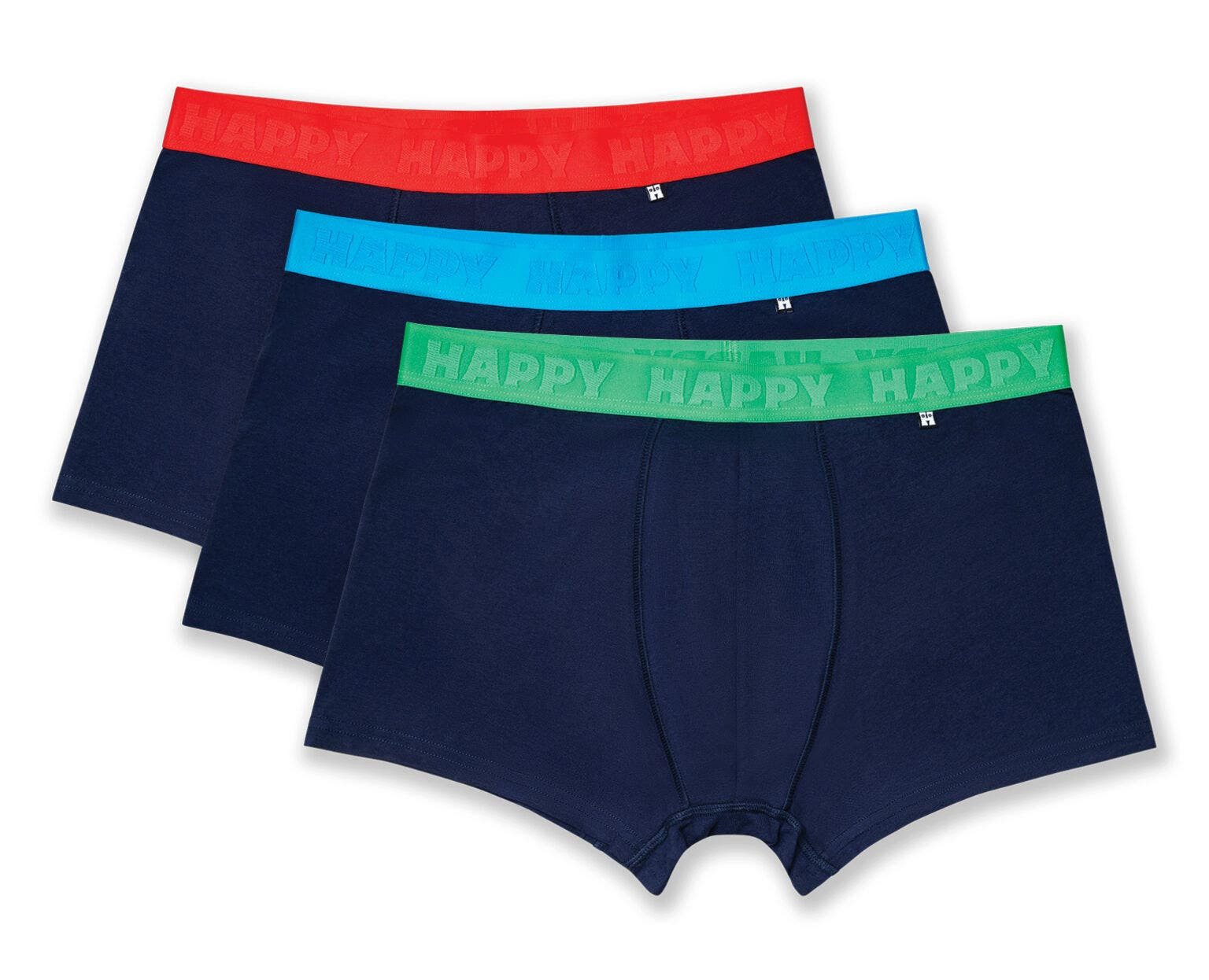 Boxershorts Unterwäsche Solid (Baumwolle) navyblau Herren - 3 Stück