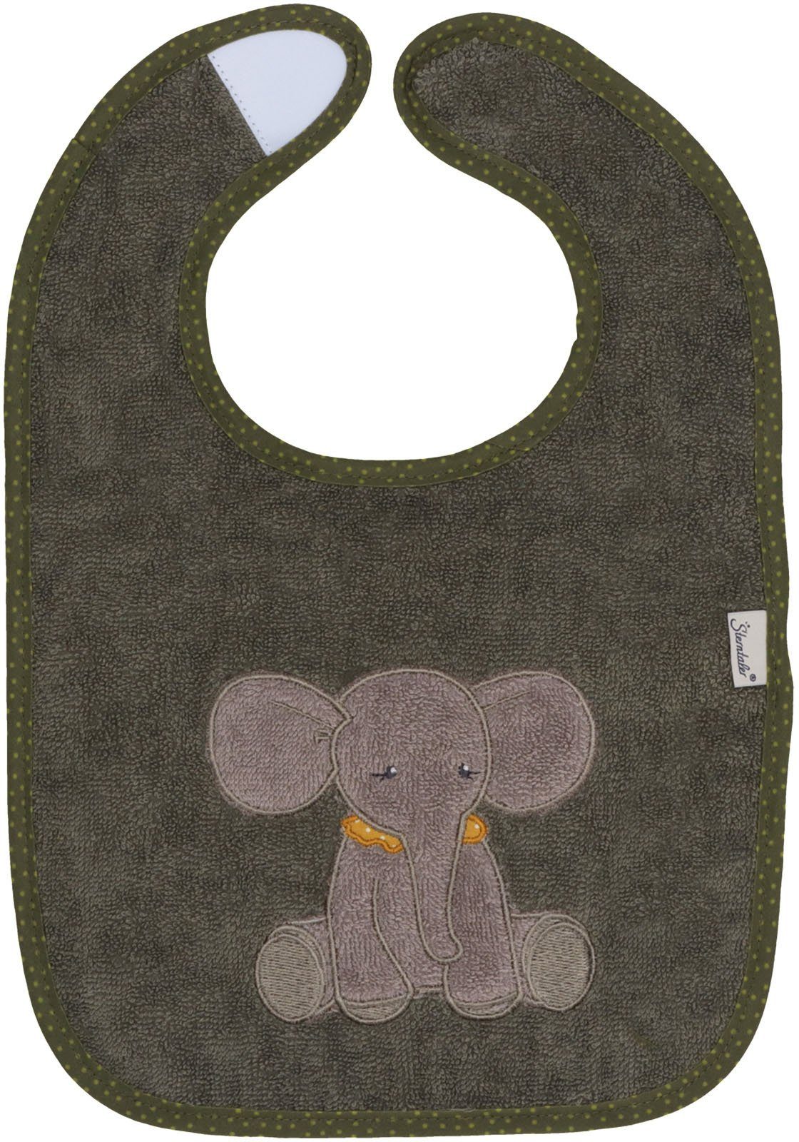 Elefant with materials, Eddy, made BCS 35119 zertifiziert Lätzchen durch organic Klettlätzchen, GOTS Sterntaler®