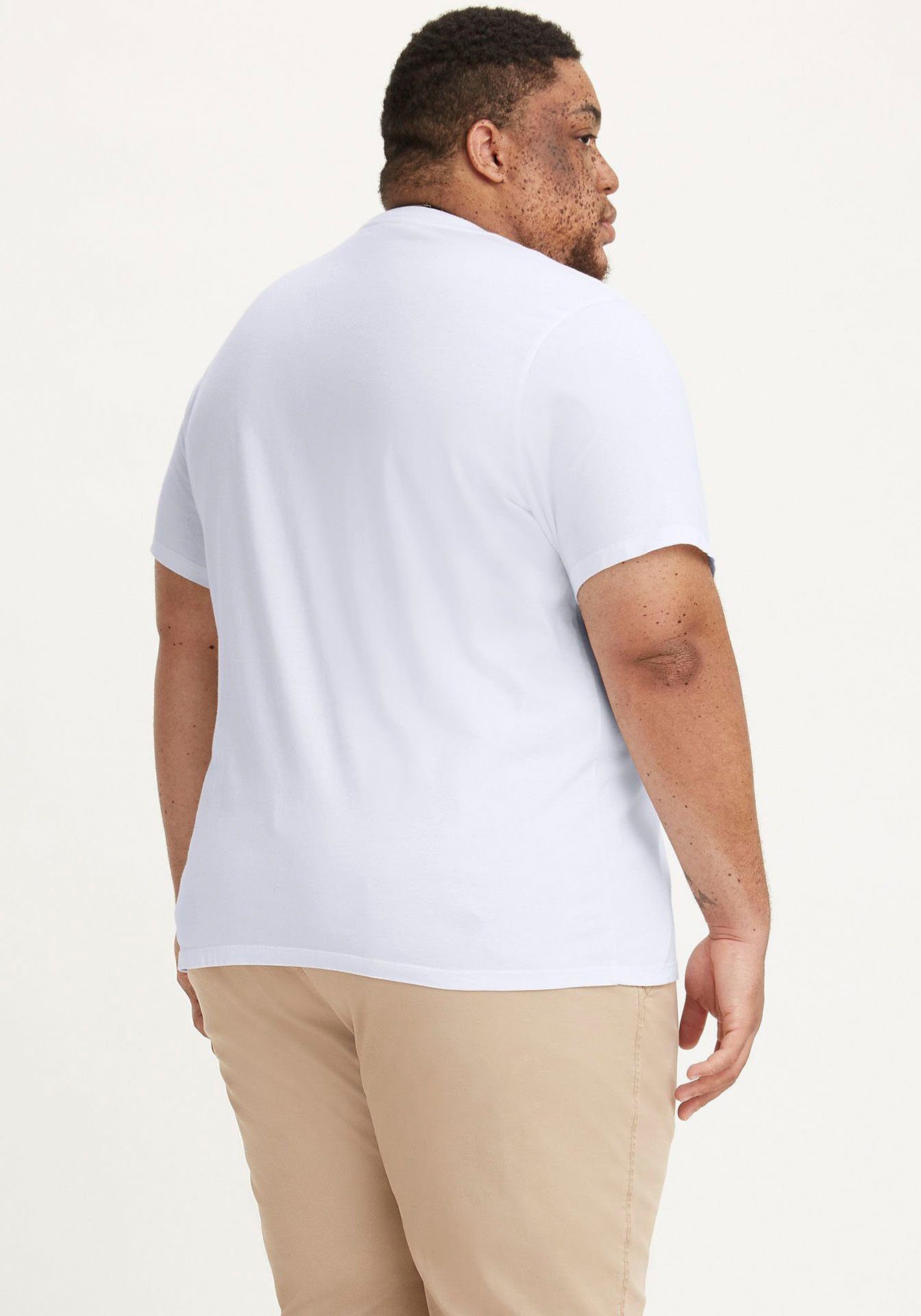 Levi's® Plus Rundhalsshirt BIG GRAPHIC white
