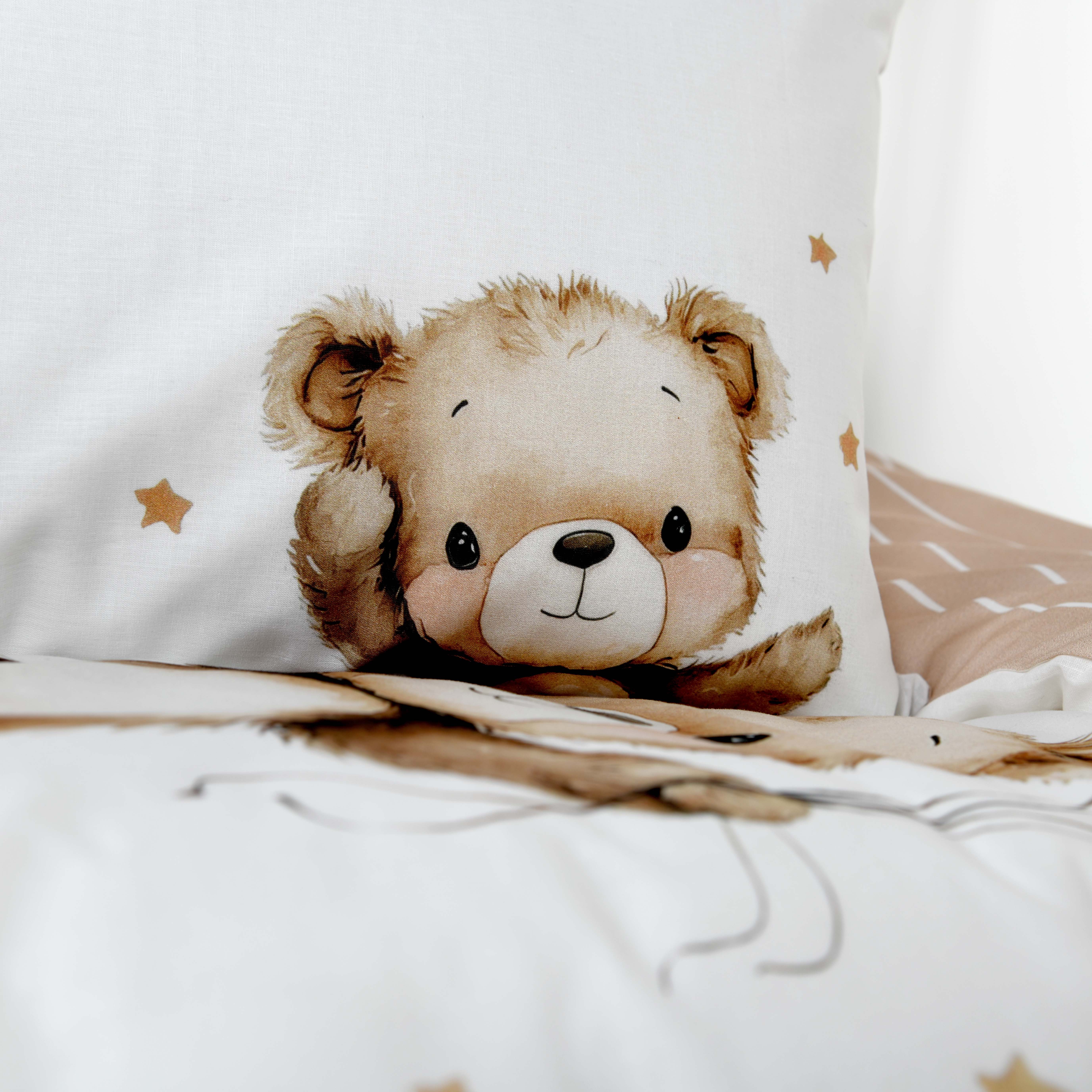 Baby Best Babybettwäsche Ballon Teddy, Renforcé, 2 teilig, Wendebettwäsche – Bild 4 von 5