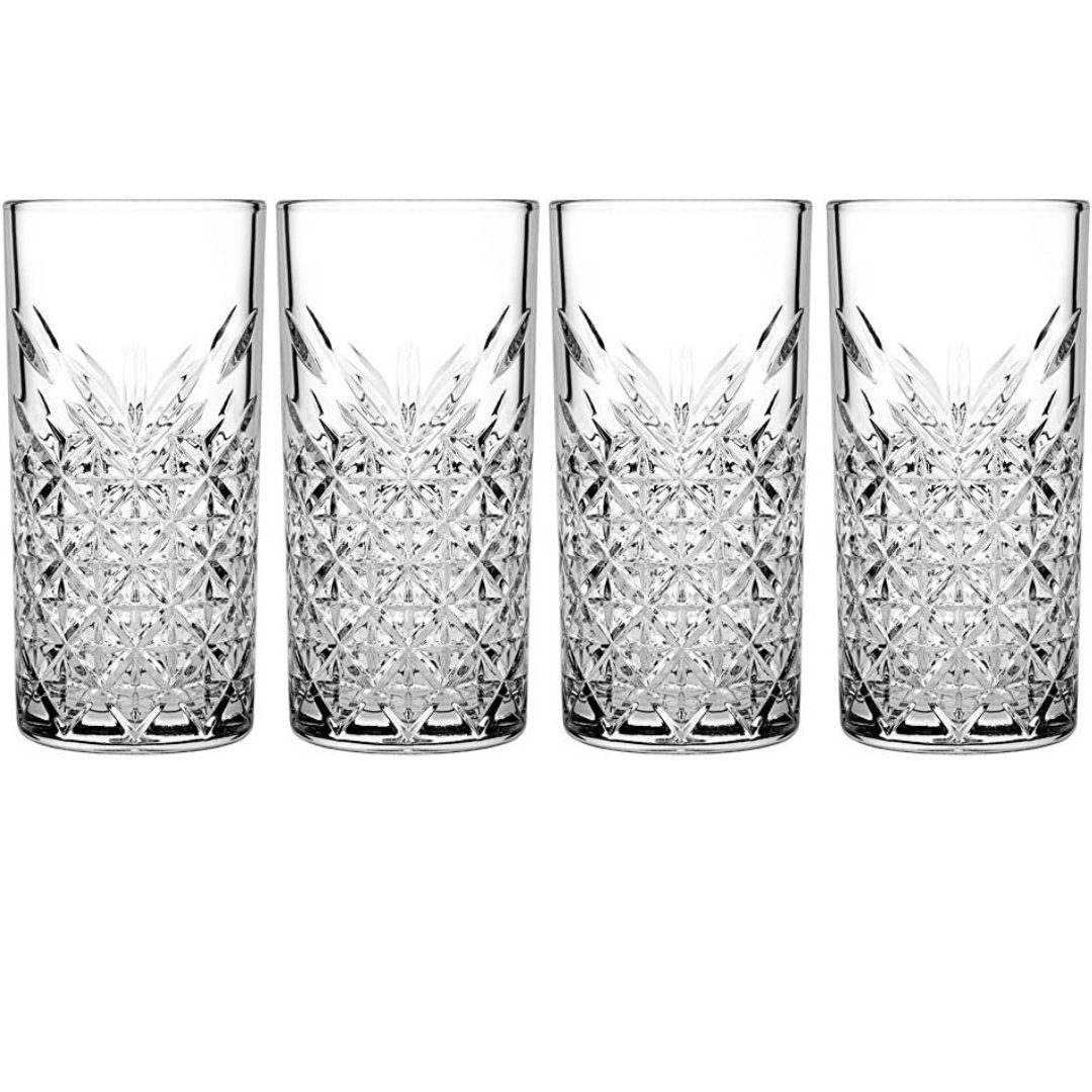 Pasabahce Gläser-Set Timeless Longdrinkglas, 6-tlg., Glas, ideal für Longdrinks, 450ml, 4er Set