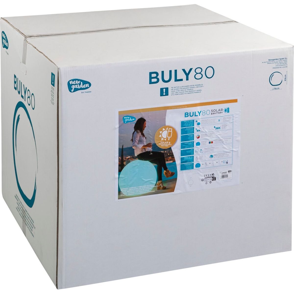 New Garden LED Solarleuchte New Garden Buly 80 Solar rechargeable battery