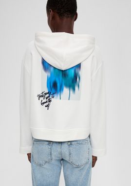 s.Oliver Sweatshirt Oversized Hoodie mit Print Stickerei