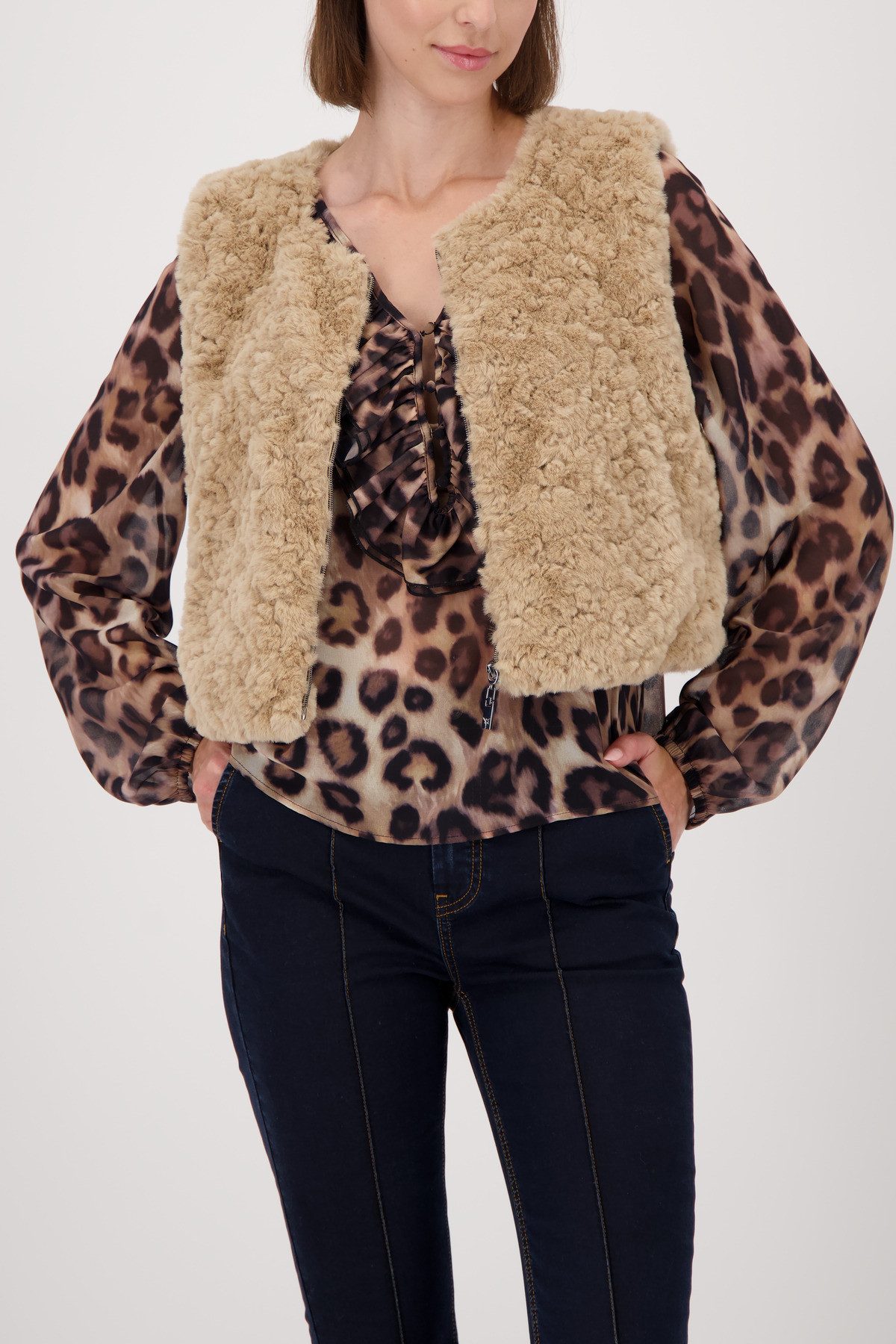 Monari Plüschweste Weste günstig online kaufen