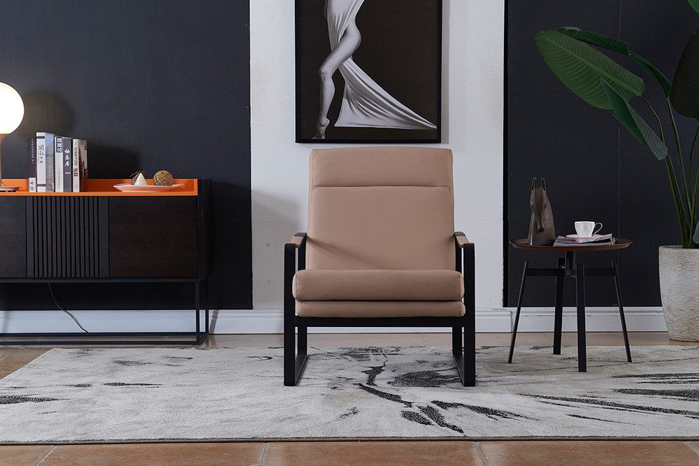 Xlmoebel Sessel Luxus Ledersessel im Lounge-Stil für entspanntes Relaxen (Sessel), Hergestellt in Europa